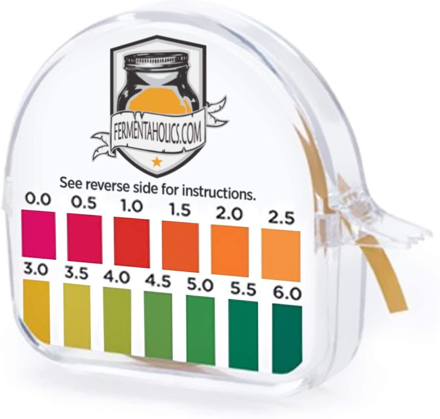 Fermentaholics Instant Read pH Test Strips Dispenser pH Strips pH Range 0-6