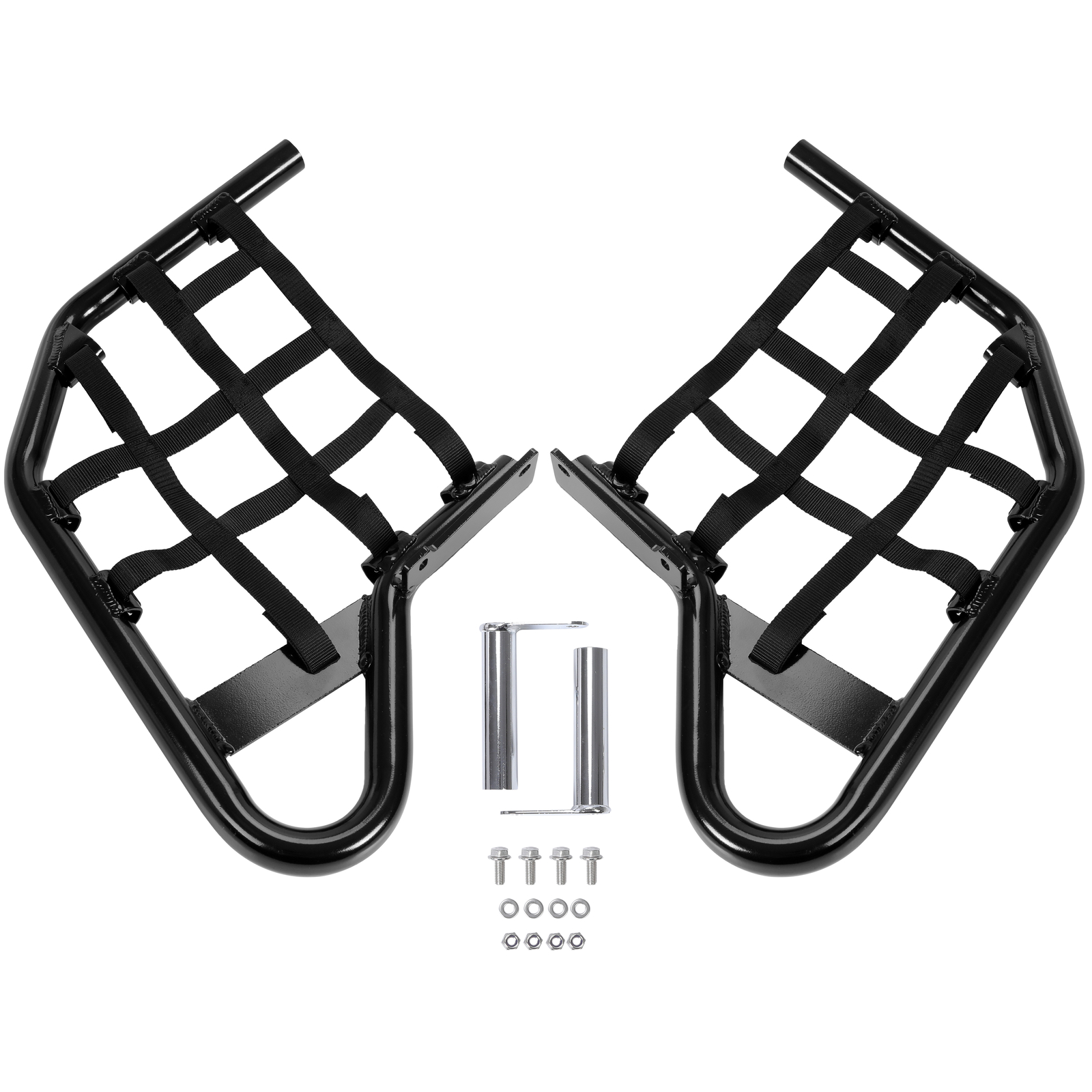 For Yamaha Raptor 700 YFM 700 YFM700 Nerf Bars Foot Guard Pegs W/ Black Net