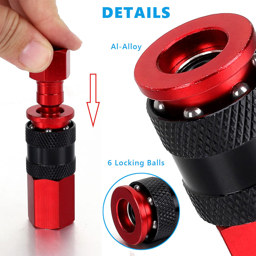 14pcs Heavy Duty Quick Coupler Set Air Hose Connector Fittings 1/4 NPT Tools Kit