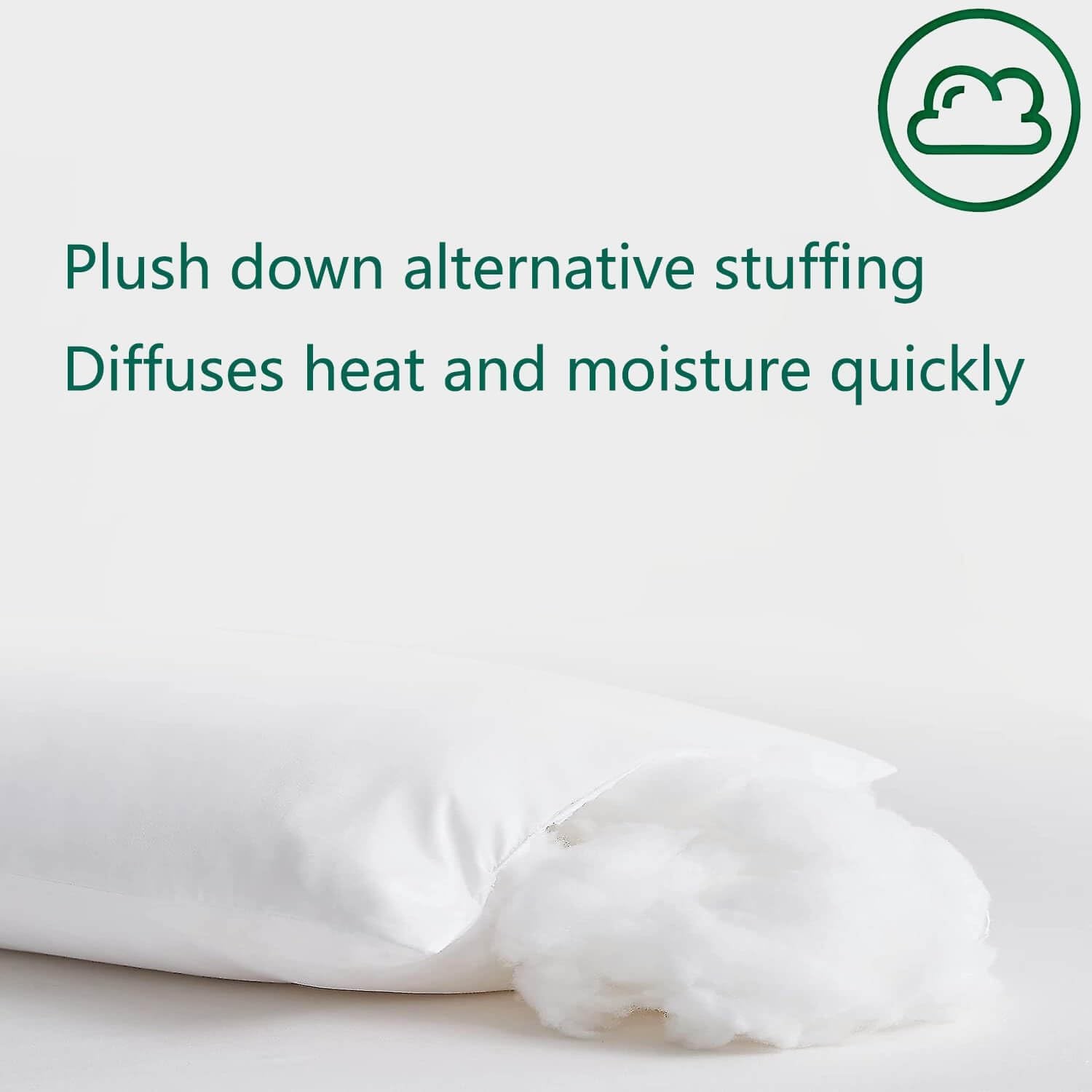 Flat Ultra Thin Bed Pillows King Size Pillow Set of 2 Extra Soft Down Alternativ