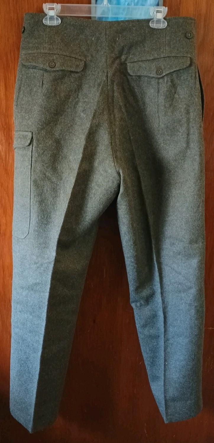 VTG French Army Green Wool Field Pants 1953 Francois Heynen Vestimentaire No 14