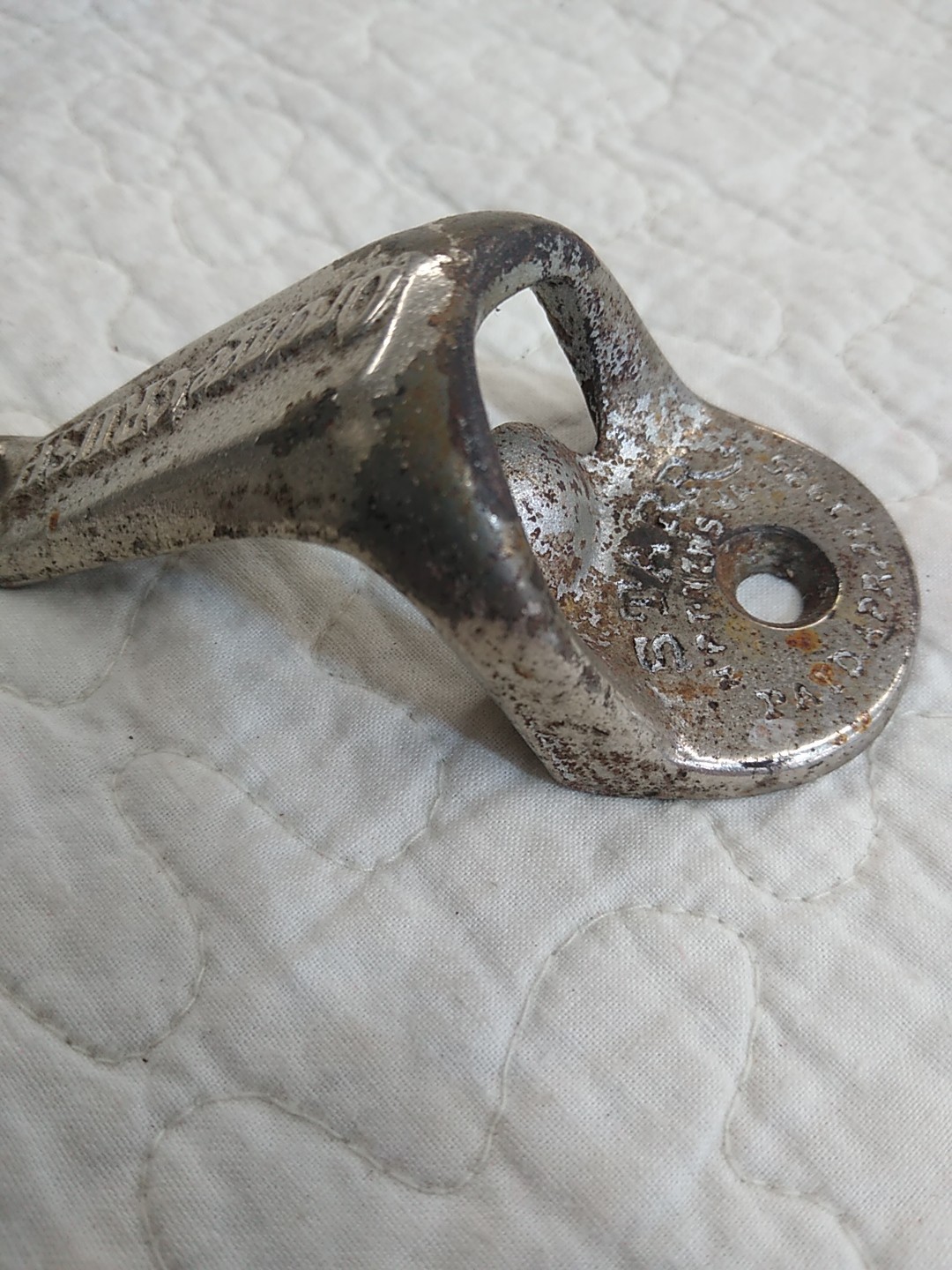 Vintage 1925 Orange Crush Wall Mount Bottle Opener - Starr - Brown Mfg. Co. 