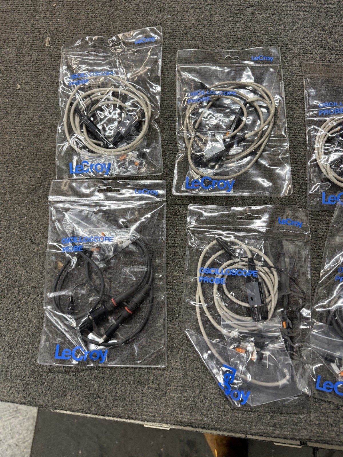 6 Lecroy Oscilloscope Probes (4) PP002, PP005, PP006 & PP092 Adapter