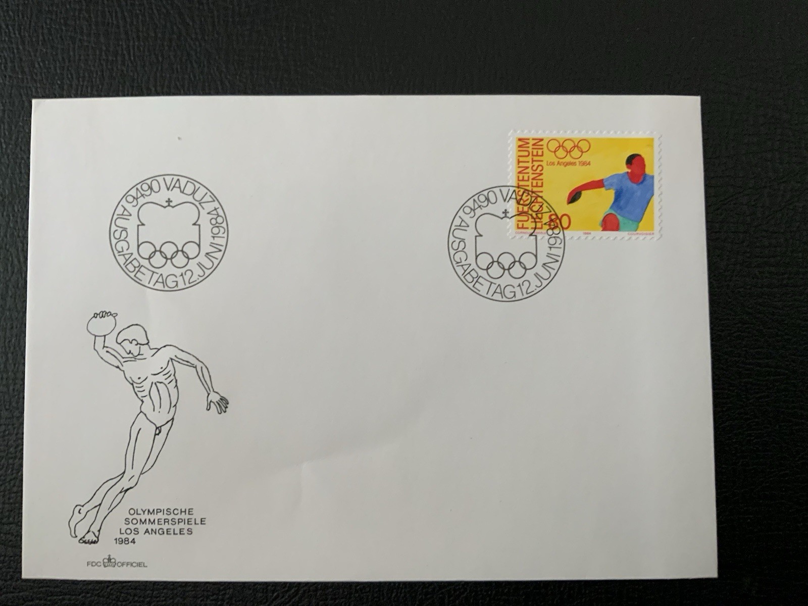 Liechtenstein 1984 #784-786 LA Olympics - 4 FDCs