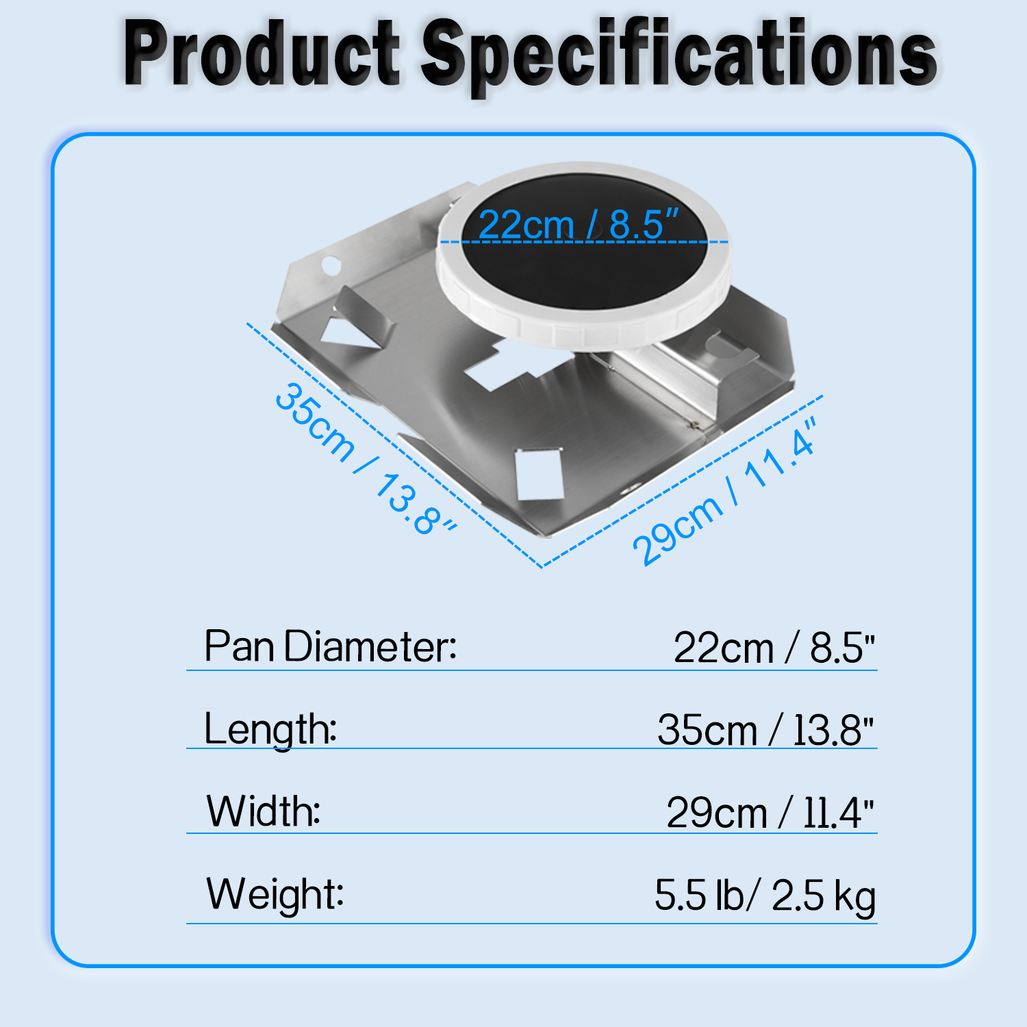 Self Sink Weighted Single 8.5" Air Diffuser for Pond & Lake Aeration Subsurface