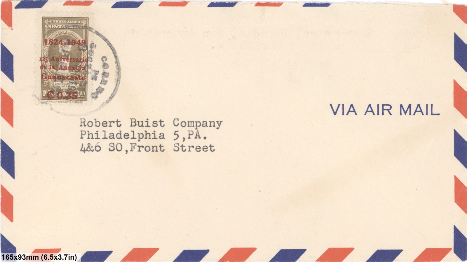 1950s Costa Rica Airmail Cover Guanacaste Overprint San Jose To USA