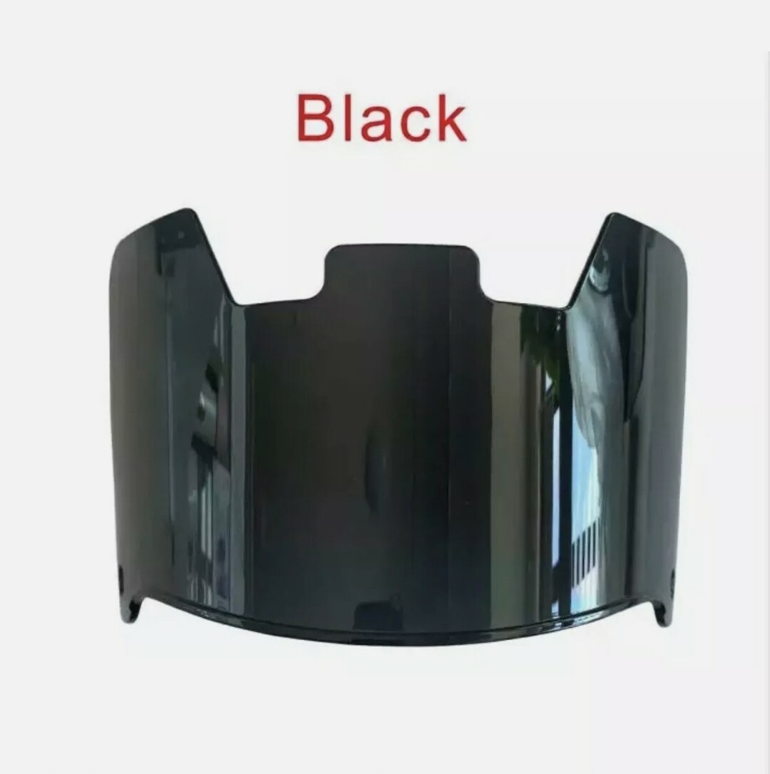 BLACK Full Size Football Helmet Visor, Eye Shield With Quick Clips