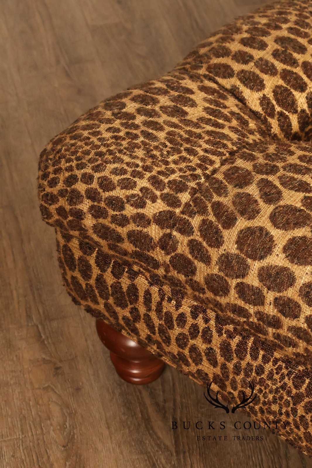 English Regency Style Large Tufted Ottoman