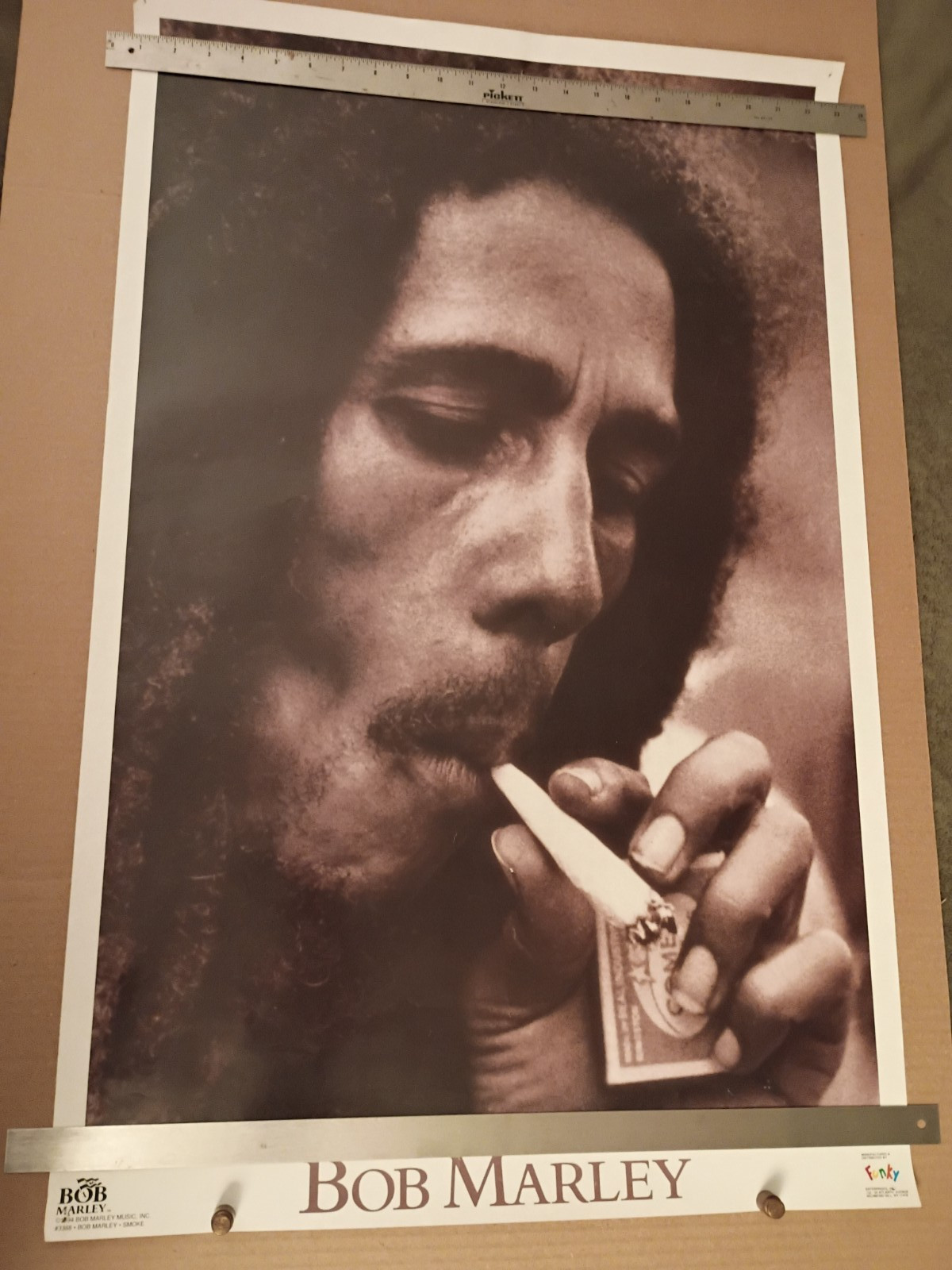 Vintage Bob Marley "SMOKE" Poster #3388 ©1994 Bob Marley Music Inc. & FUNKY Ent.