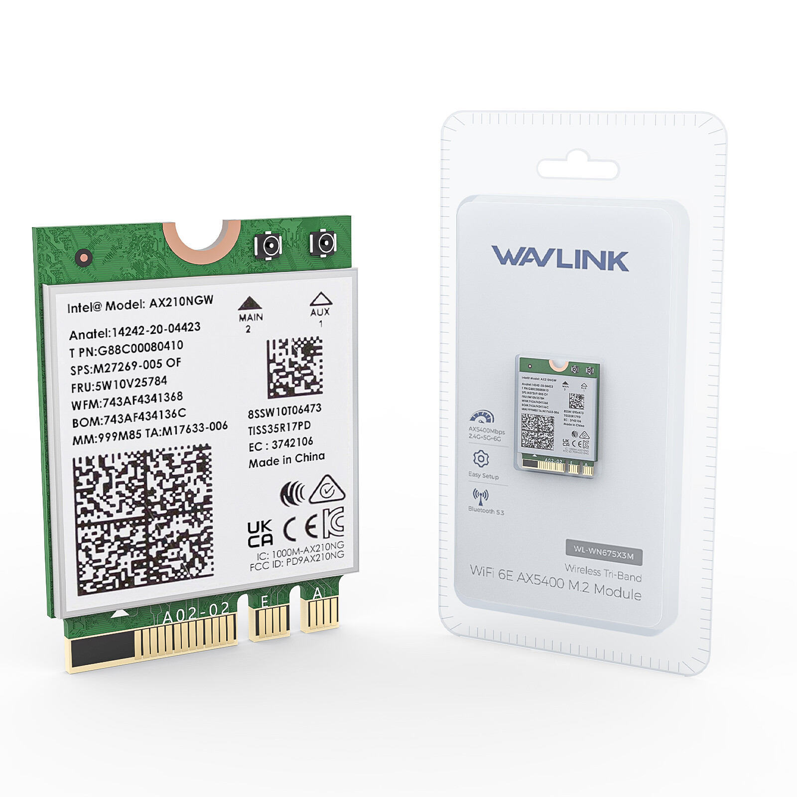 WAVLINK Lot Intel AX210NEW 5400Mbps Tri-Band Ethernet Network Adapter 2.4G/5G/6G