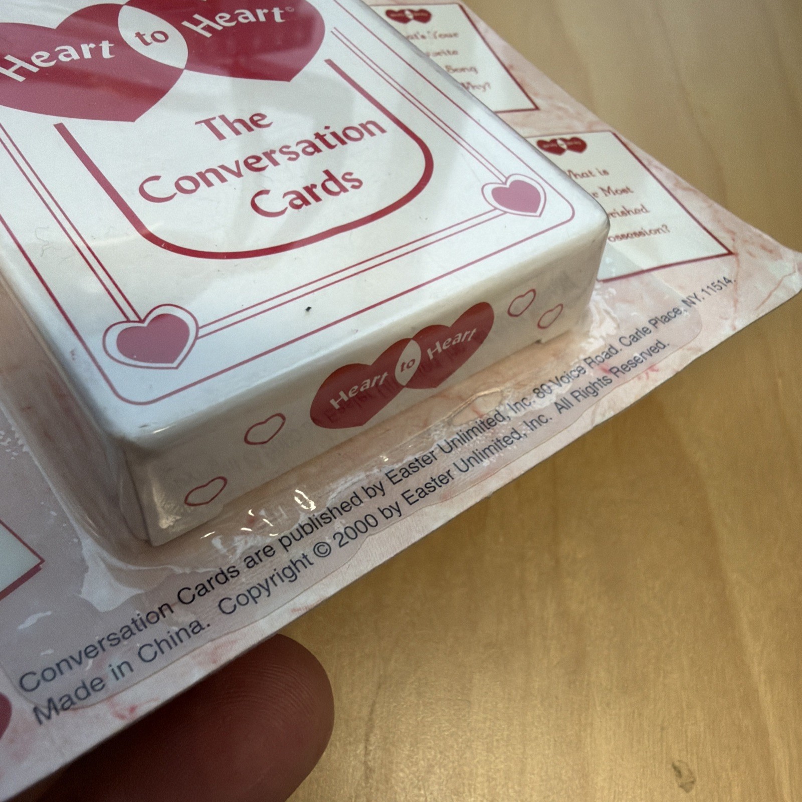 Vintage 2000 Heart To Heart Conversation Card Game Teen to Adult GAME SEALED NEW