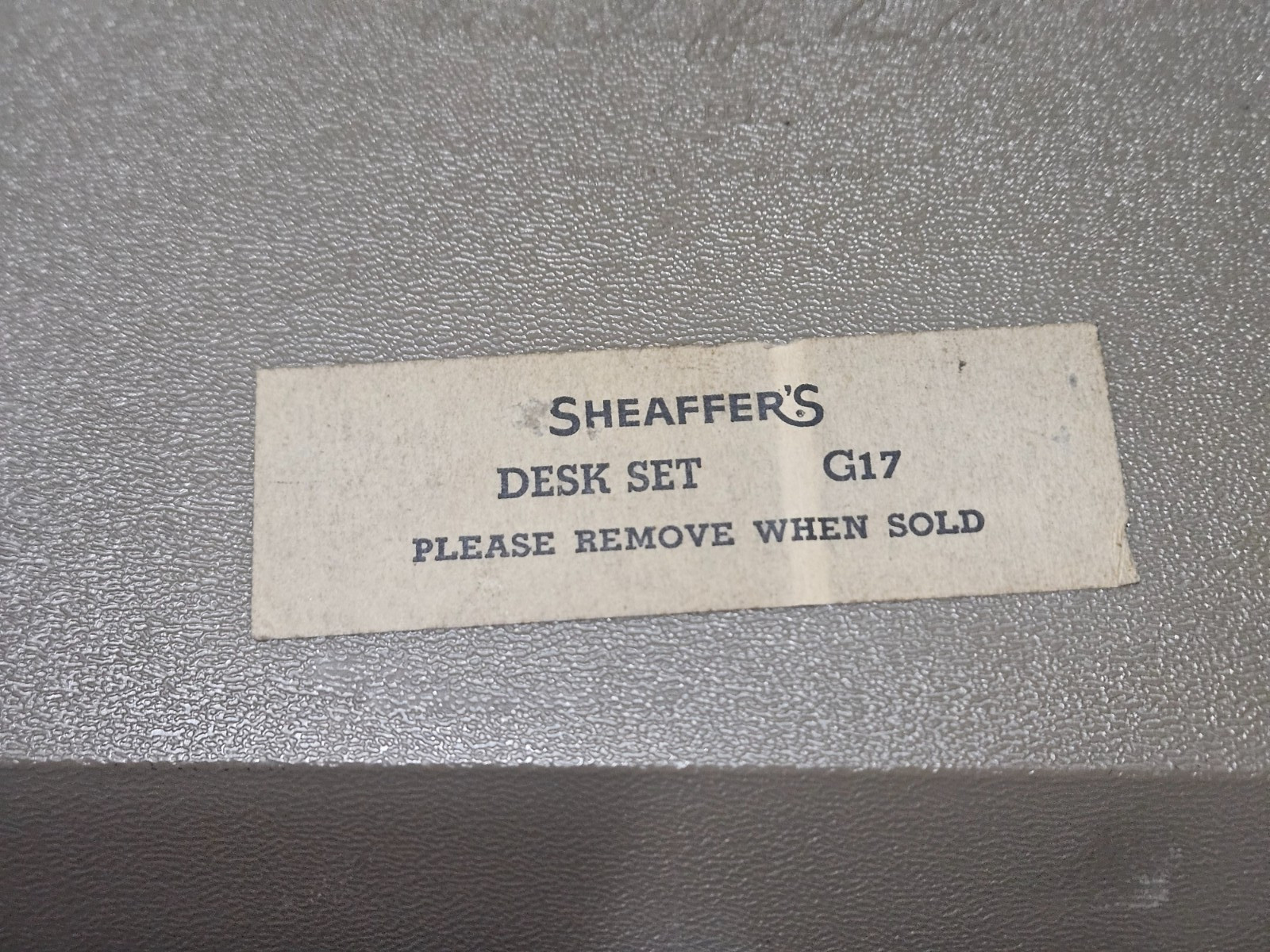 Sheaffer Fountain Pen Desk Set White Dot Chrome Black 14k used