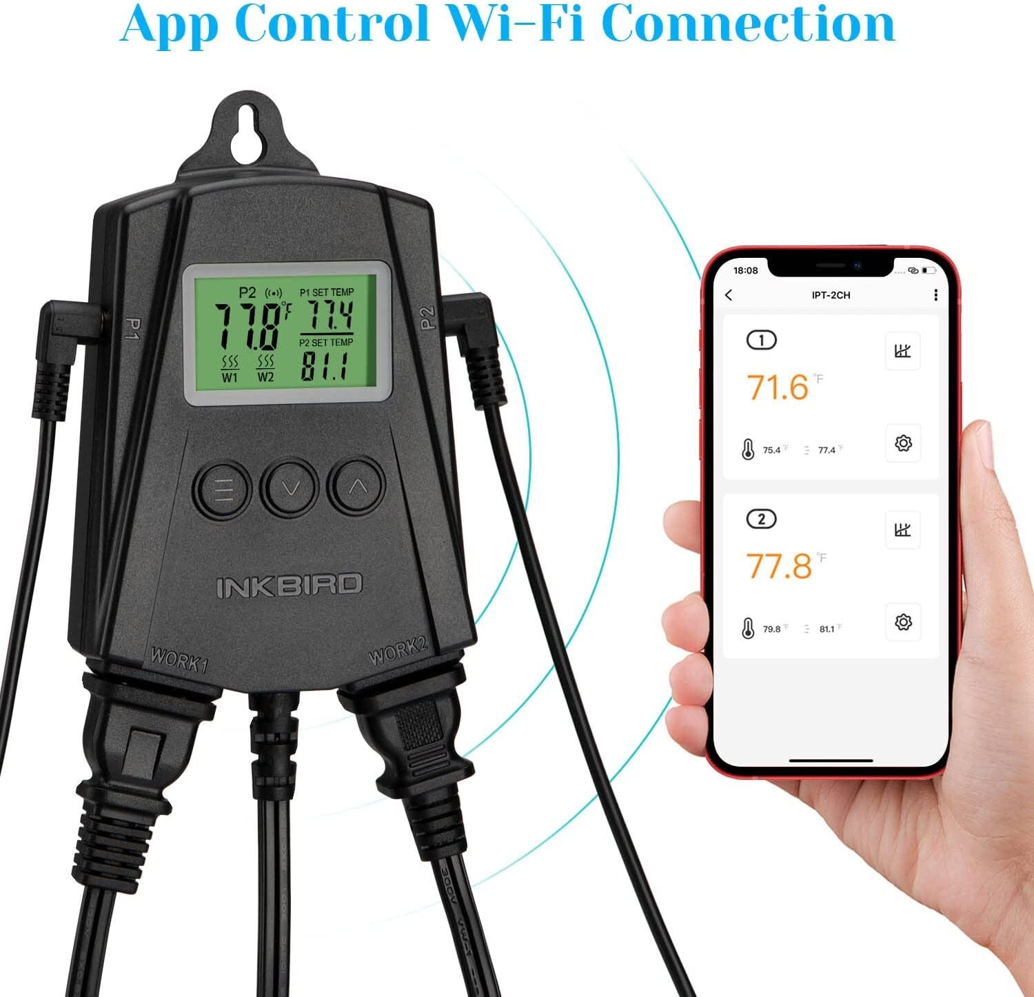 WiFi Reptile Thermostat Controller Heat Mat Temperature Control Seed Germination