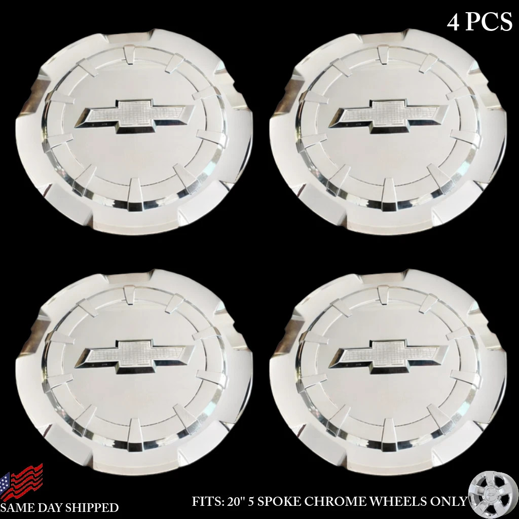 4 PCS Wheel Center Cap for 2014-2018 Silverado Tahoe Suburban # 5651 Chrome NEW