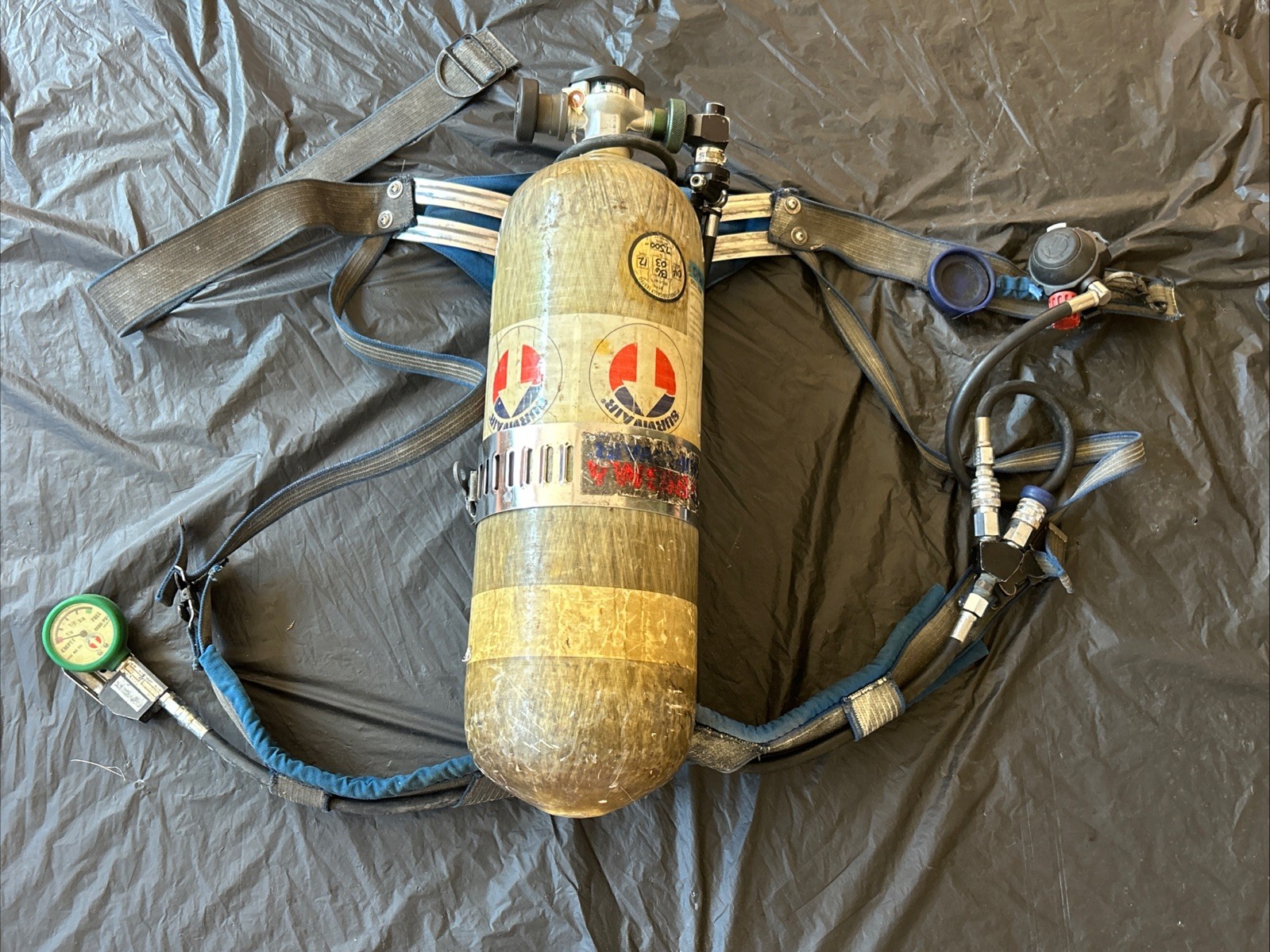 Survivair compressed air tank (EMPTY) 4500PSIG 60Min 917162 L87G-1 USED