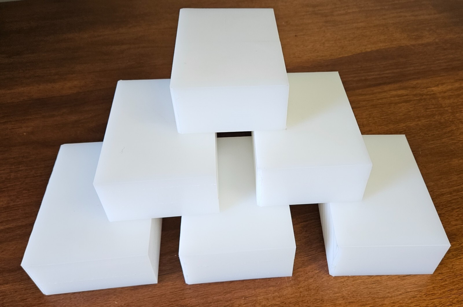 (QTY 6) UHMW Polyethylene Plastic 2-1/2'' x 5'' x 7'' (oversized) FREE SHIPPING