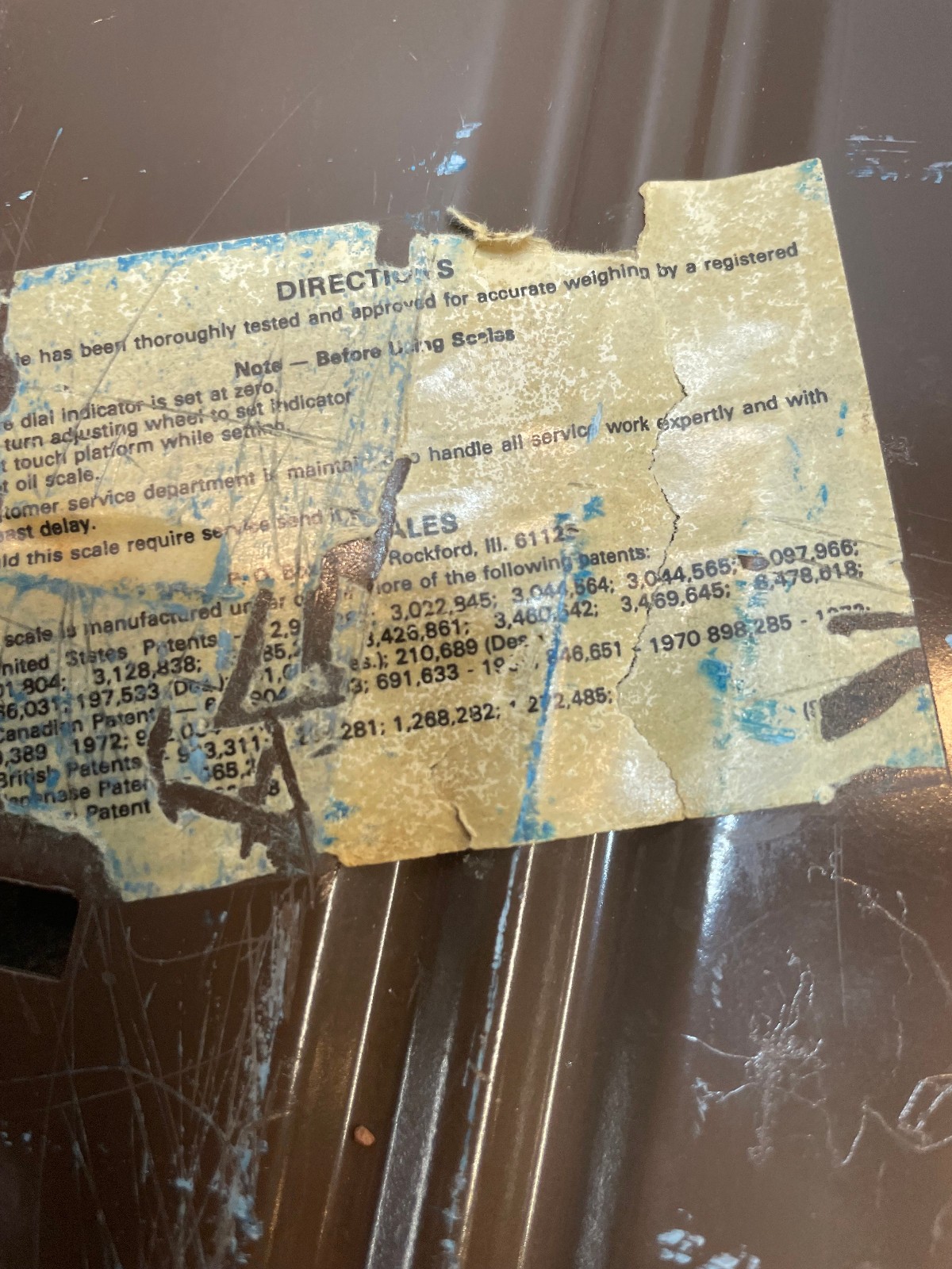 Vintage Counselor Bathroom Floor Scale Rattan Woven Pattern Mechanical 300 lbs