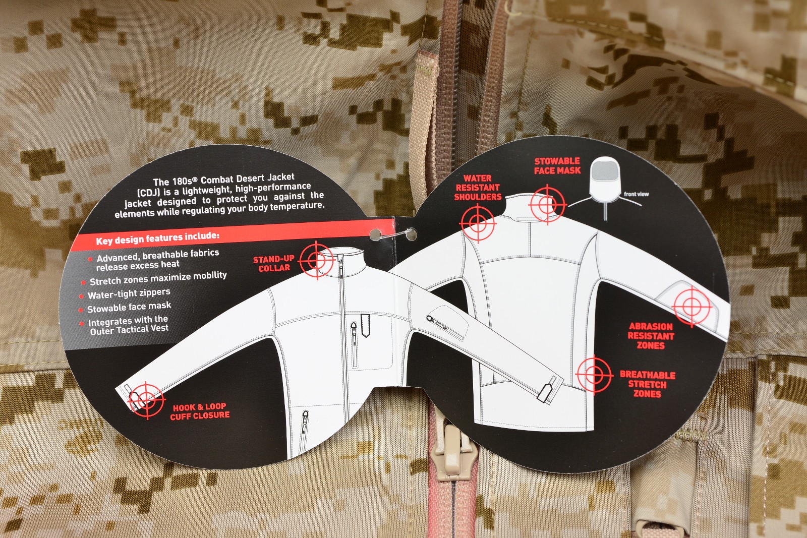 Combat Desert Jacket 180S CDJ USMC MADE IN USA LARGE Desert Digital Marpat