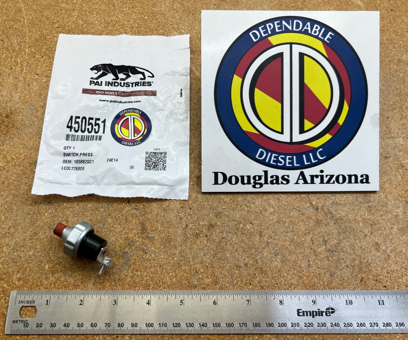 Air Pressure Switch for International. PAI # 450551 Ref. # 1658820C1 FSC17452336