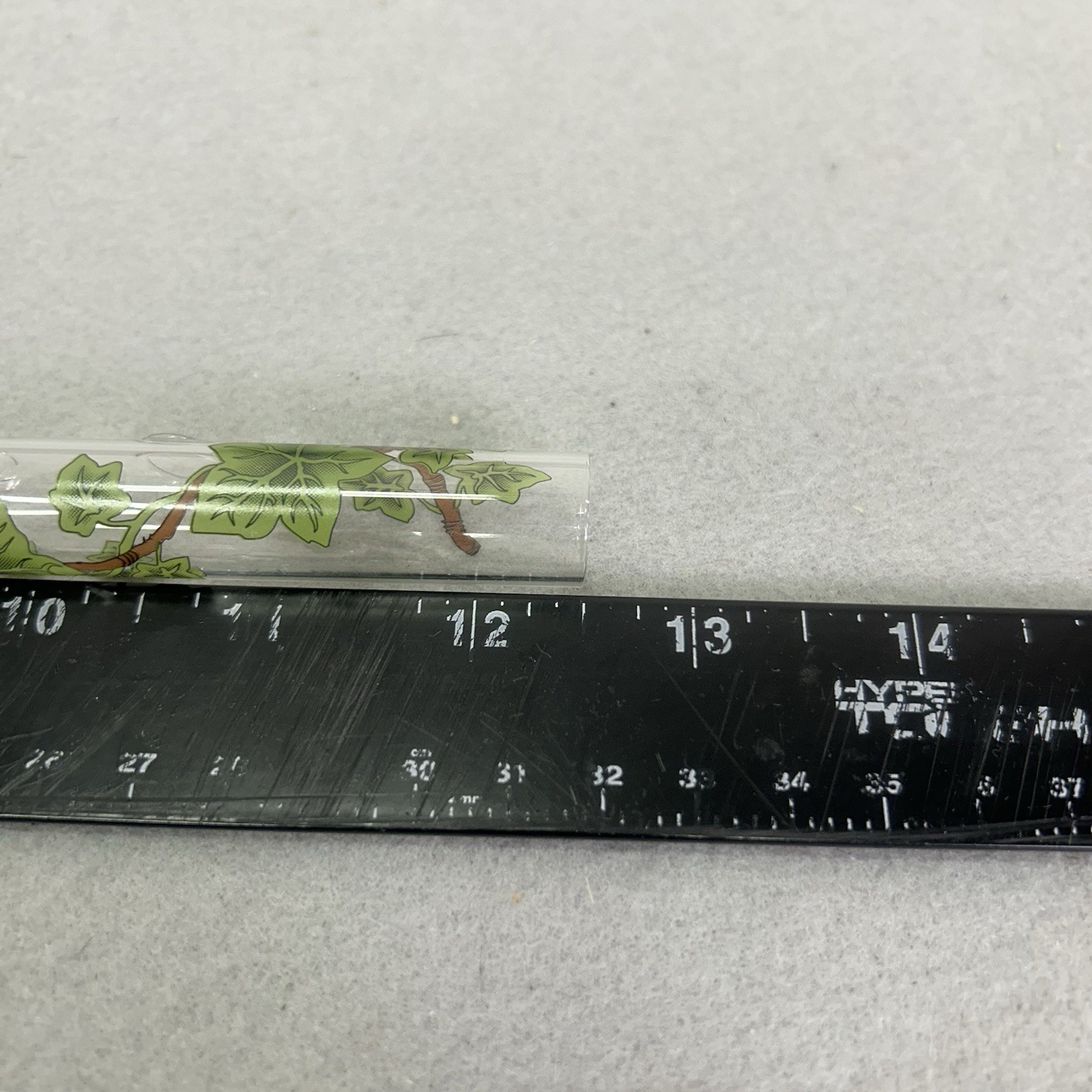 Hall Crystal Flute Piccolo in C Green Ivy With Box Glass Wind Instrument 12.5”