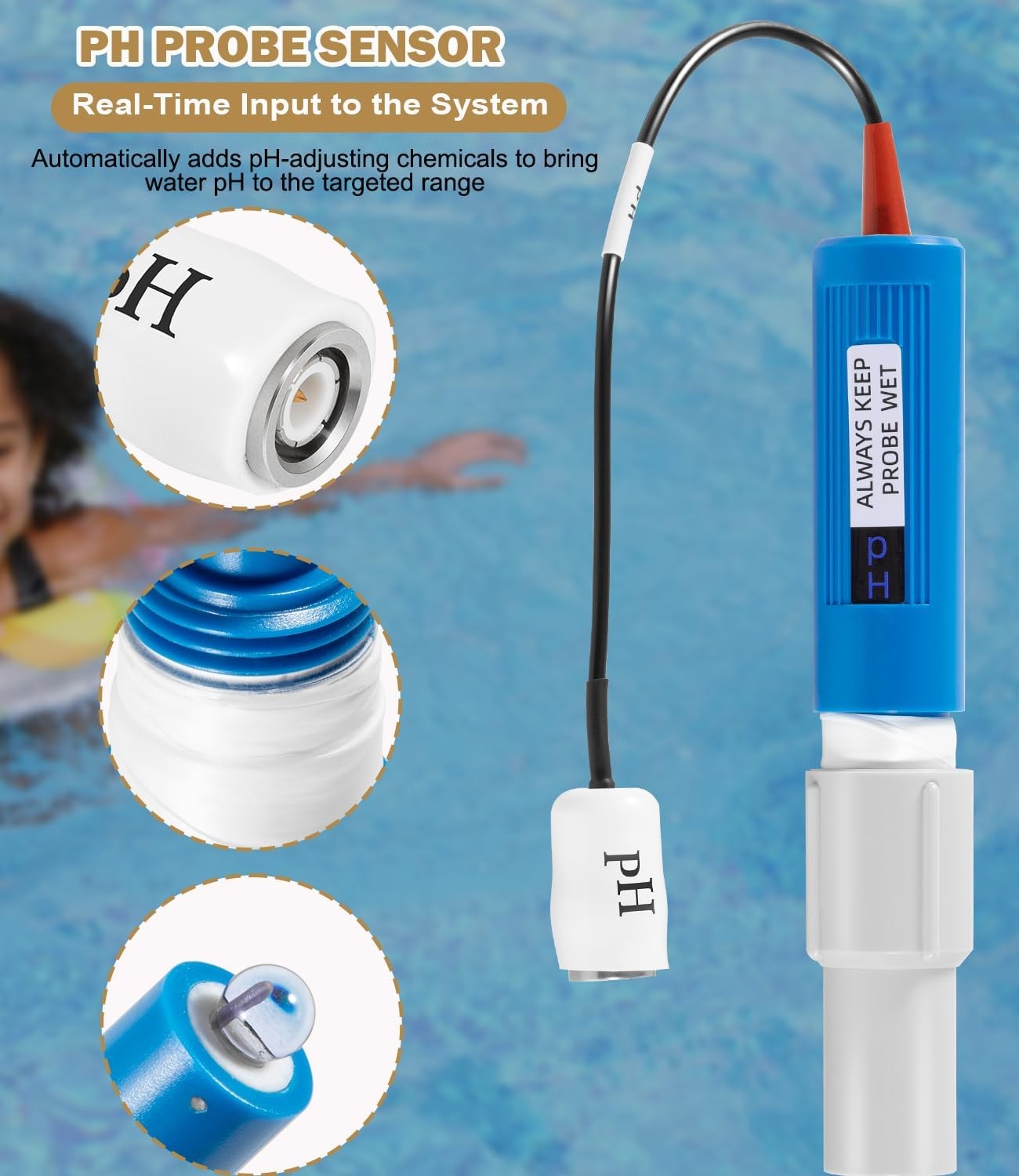 Fits for GLX-Probe-PH PH Probe for Hayward Sense and Dispense Automation Systems