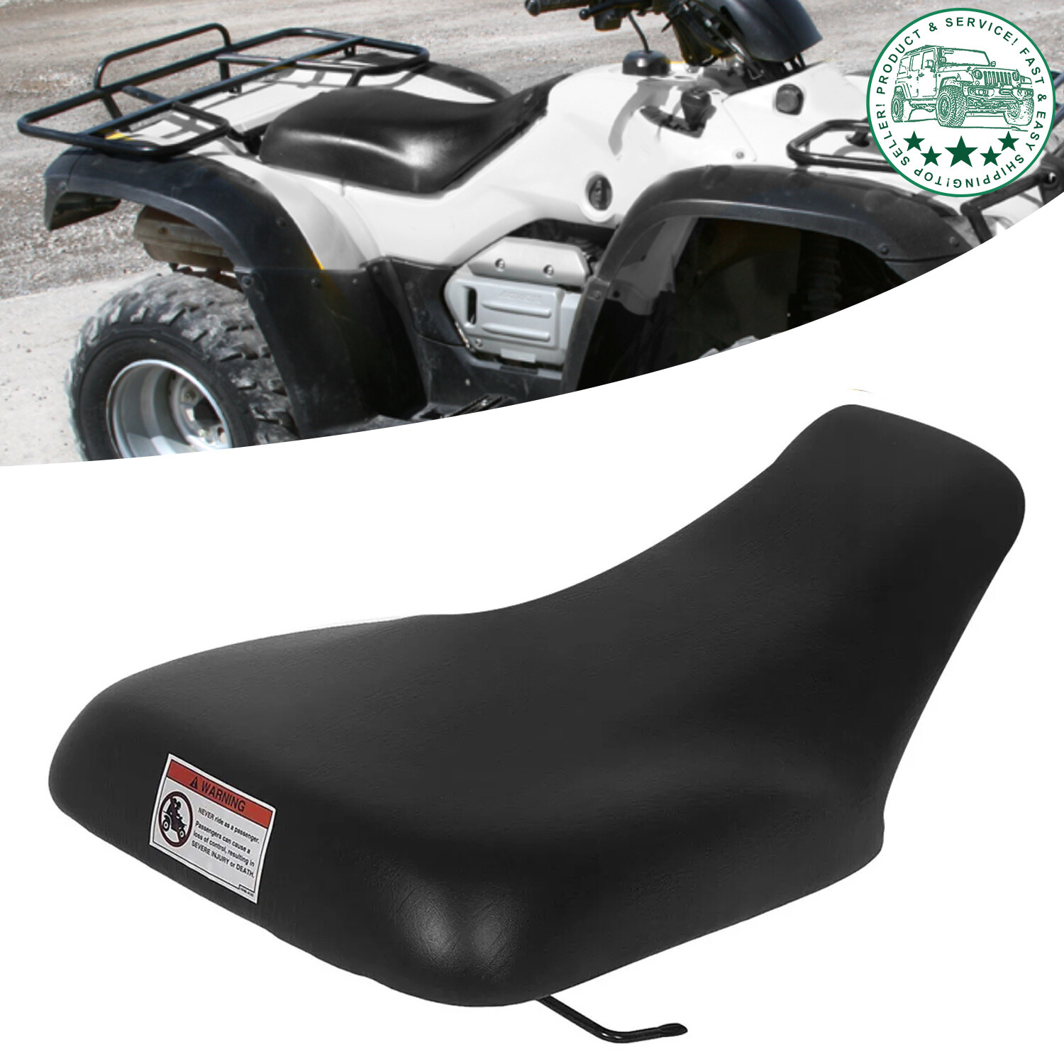 Complete Seat For Honda TRX350FE Rancher 400 4x4 AT 2004-2007 Black Seat For ATV