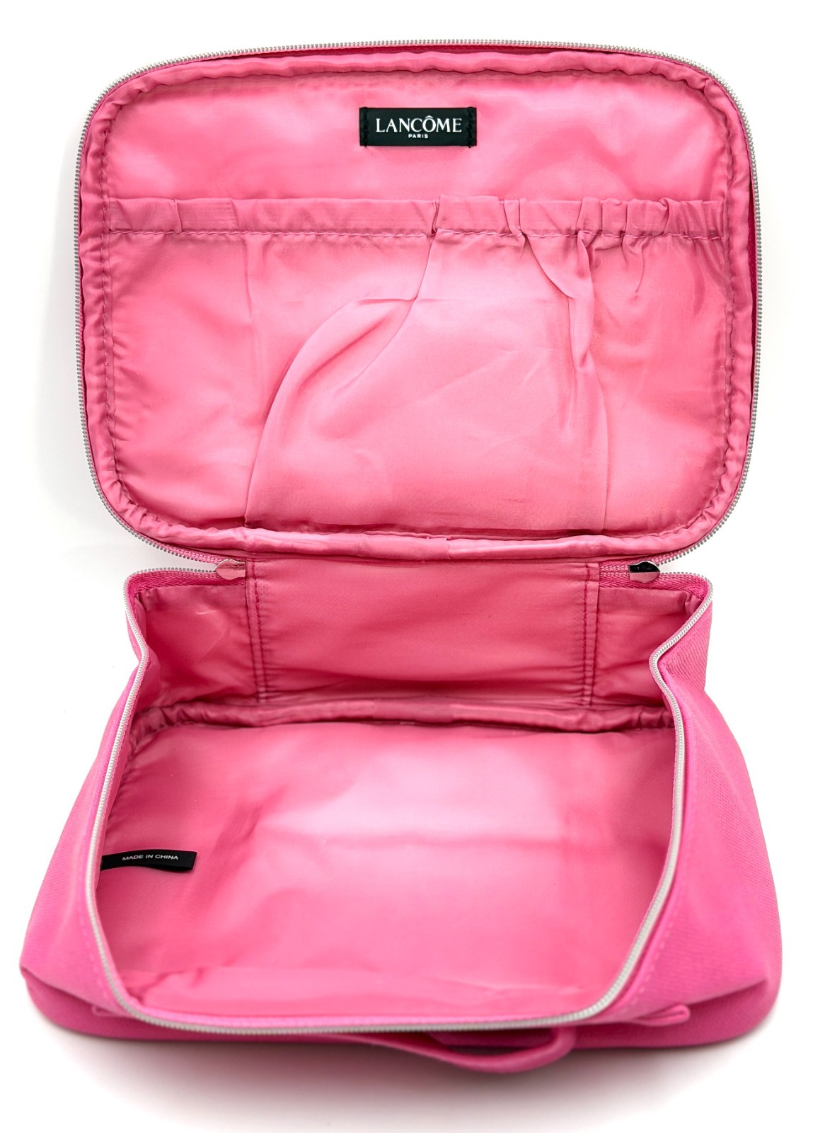 Lancome Makeup Train Case Bag ~ Rose Pink ~ with Handle