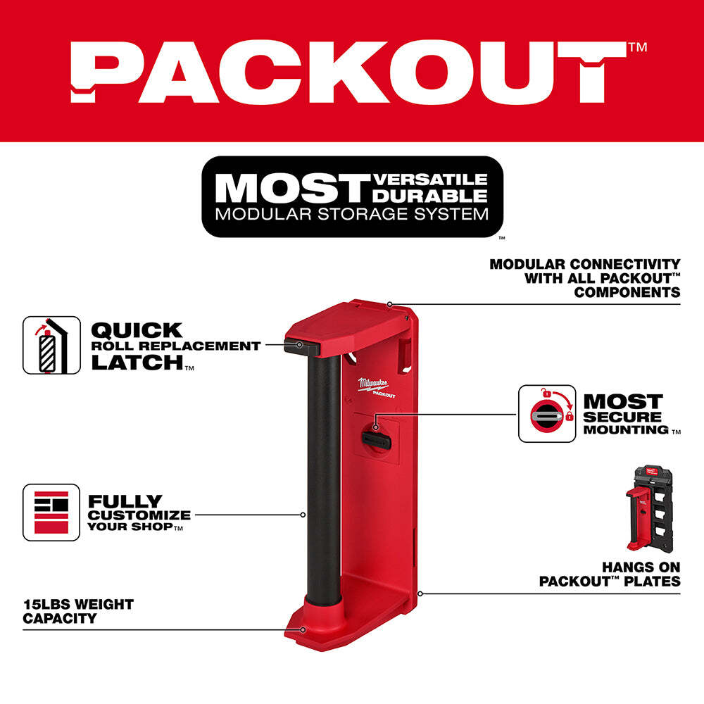 Milwaukee 48-22-8337 PACKOUT Reinforced Roll Holder
