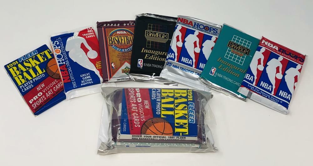 HUGE LOT: 100 Unopened Basketball Cards in Factory Sealed Packs of NBA Cards