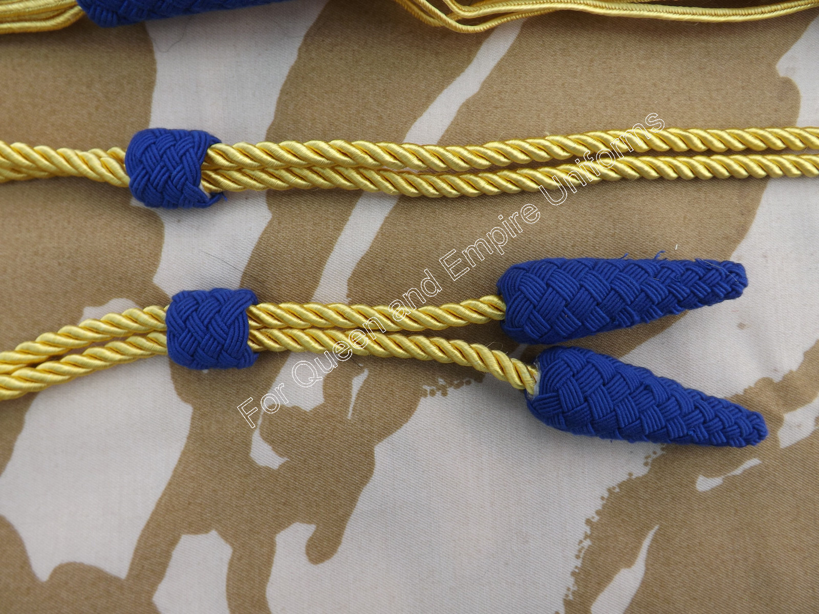 Repro Napoleonic Brunswick Hussar Barrel sash belt Blue on Yellow
