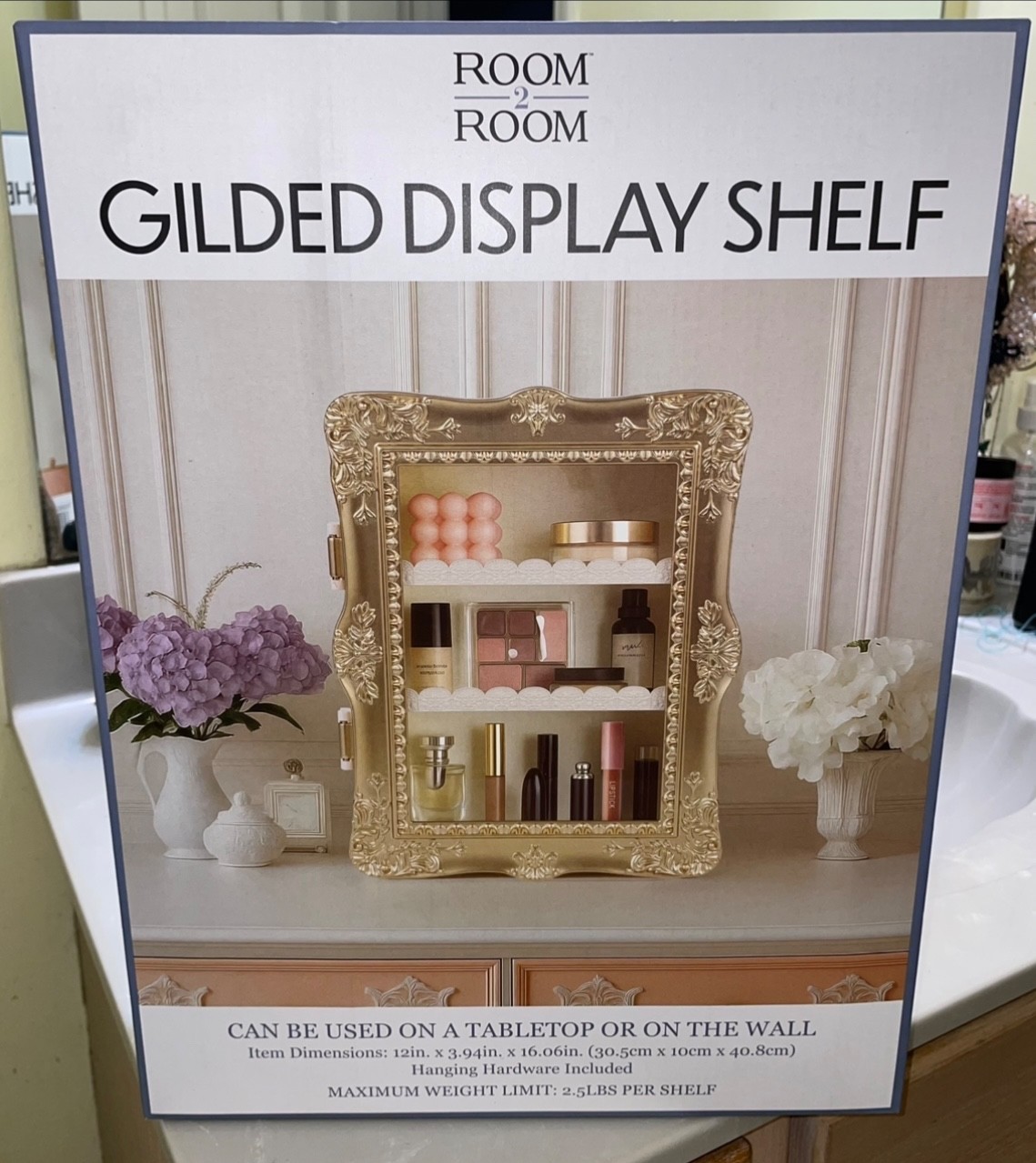 Viral TikTok Gold Gilded Display Shelf Room2Room Brand New Free Shipping