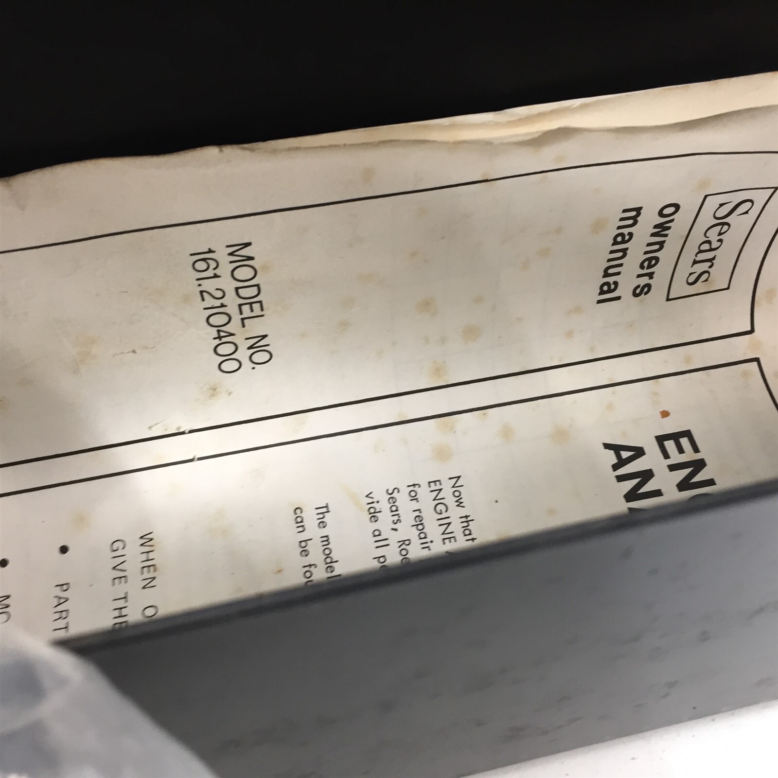 Sears Craftsman Professional Engine Analyzer 2821040