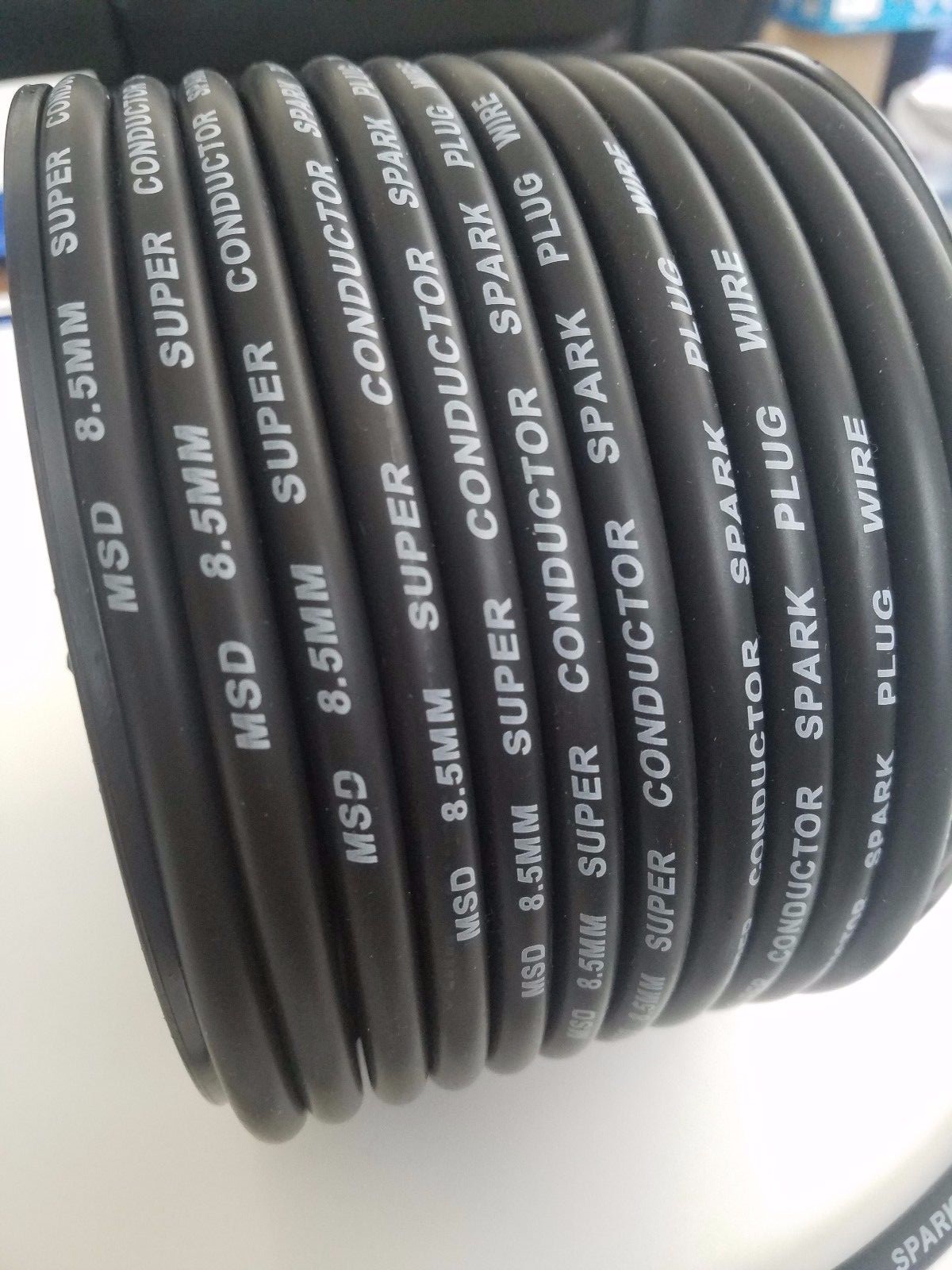 8.5mm MSD IGNITION SUPER CONDUCTOR BLACK silicone Spark plug wire sold by foot