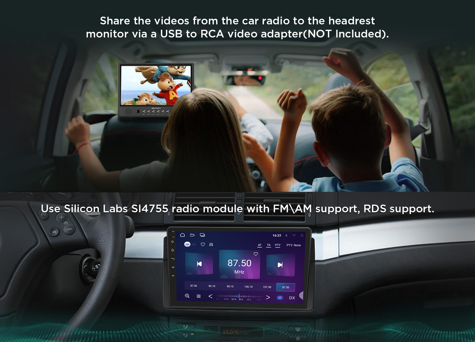 Eonon 9" Android 13 Car GPS Radio Stereo CANBus for BMW 3 Series E46 325 330 323