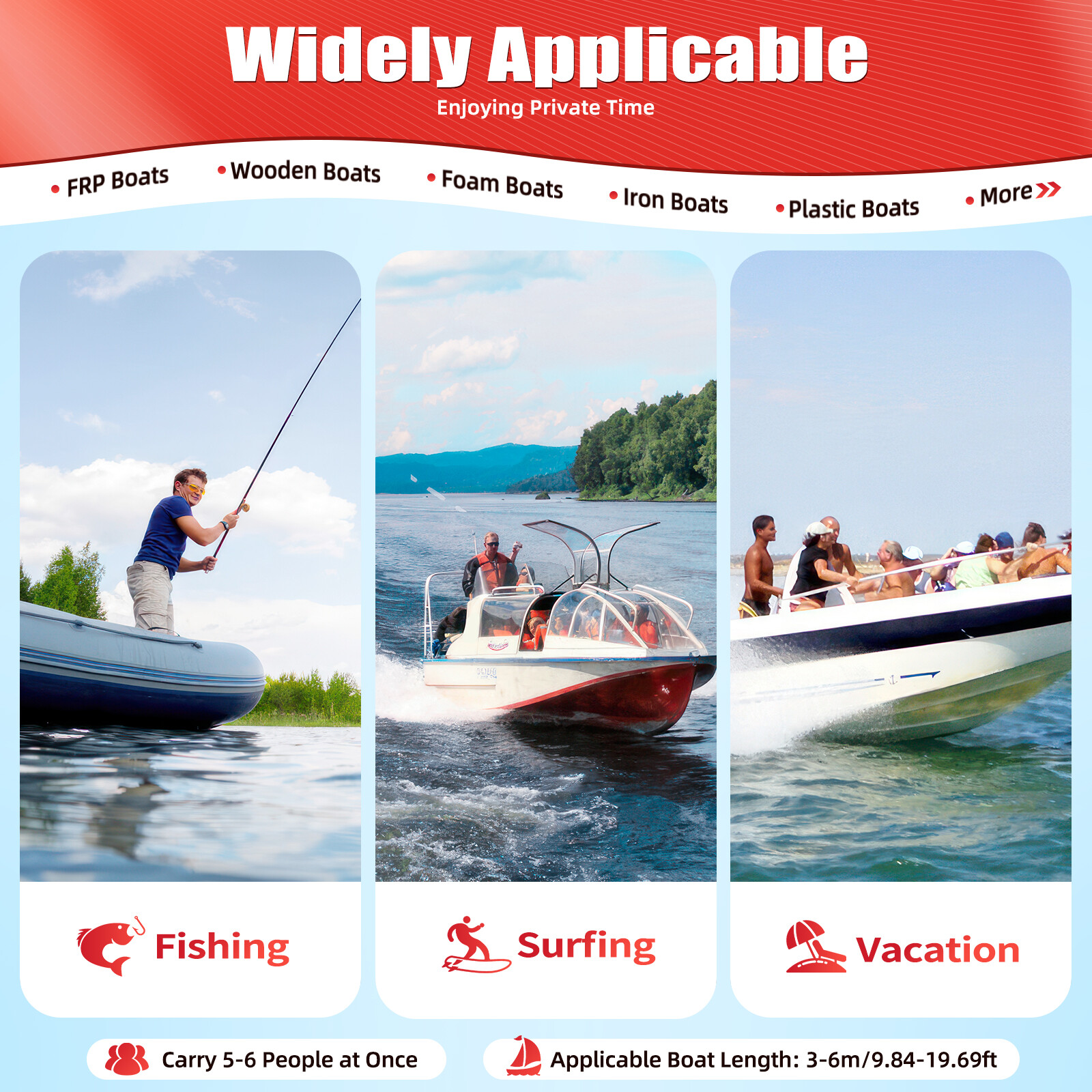 7.5 hp 4 Stroke Outboard Motor Fishing Boat Engine Air Cooling System Newest