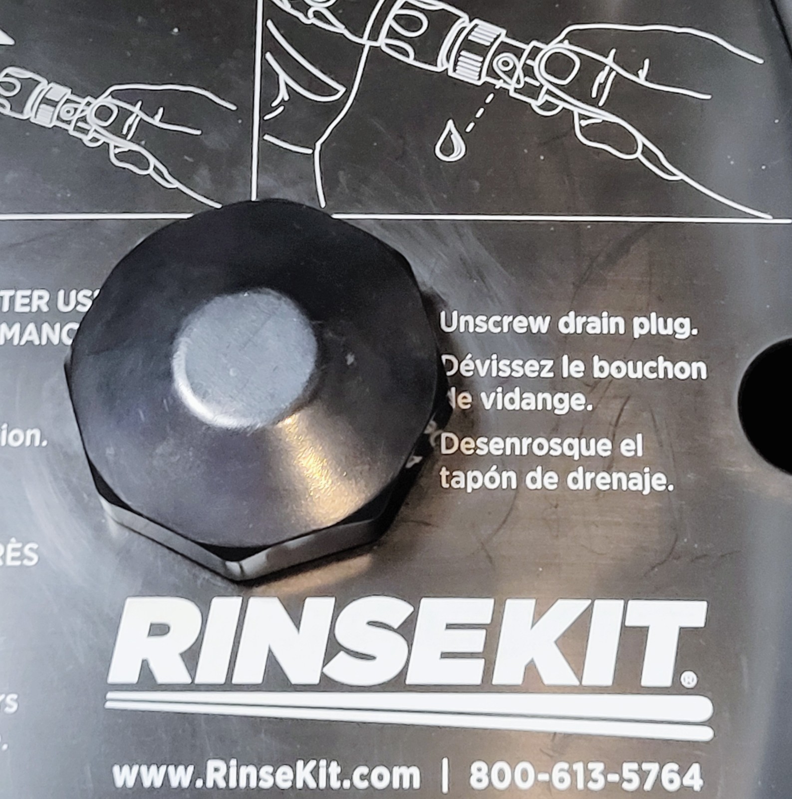 Rinsekit Plus Pressurized 2 Gallon Outdoor Portable Shower Beach RV Camping