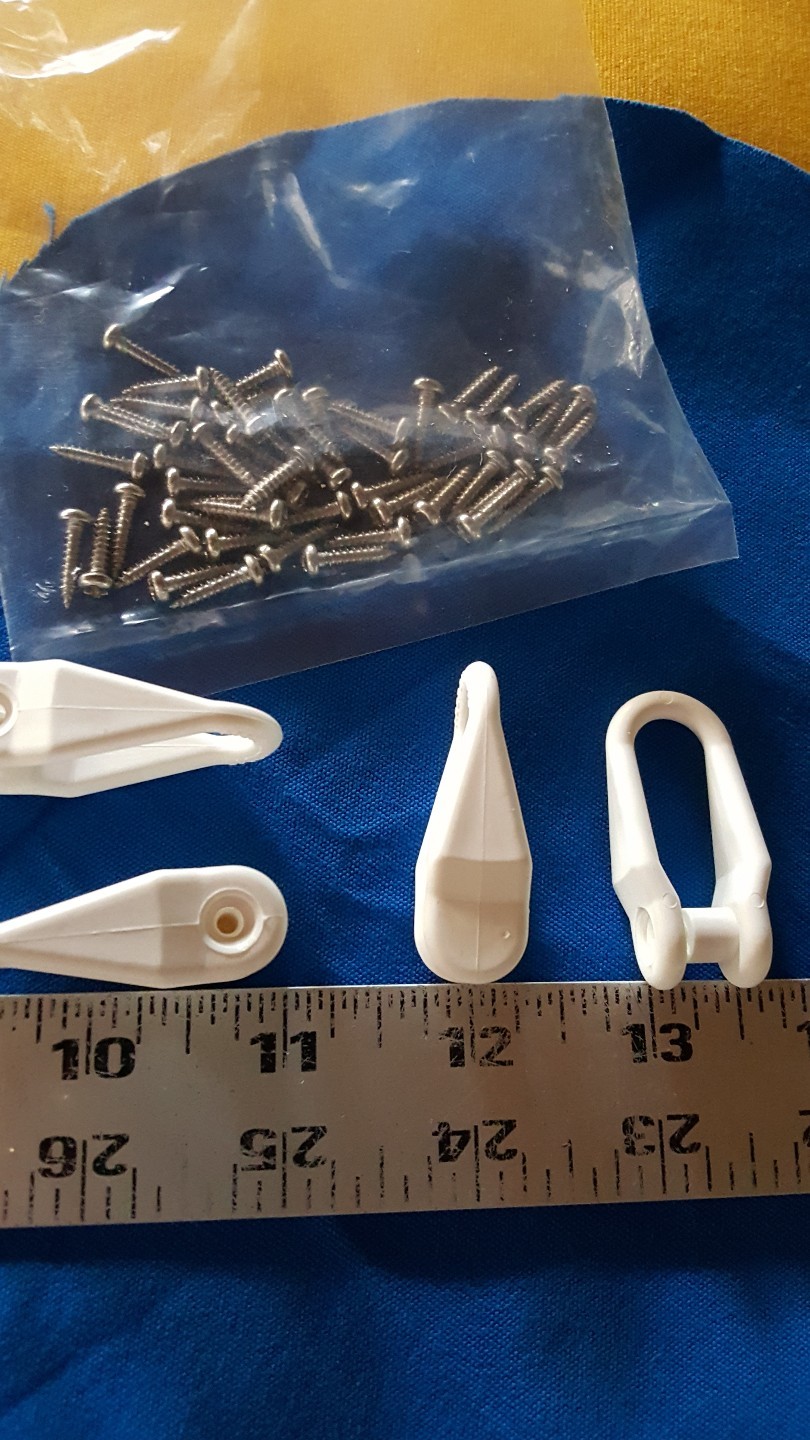 Sail Shackles Includes Stainless Screws #A027 Fits Slides Slugs Sailboat
