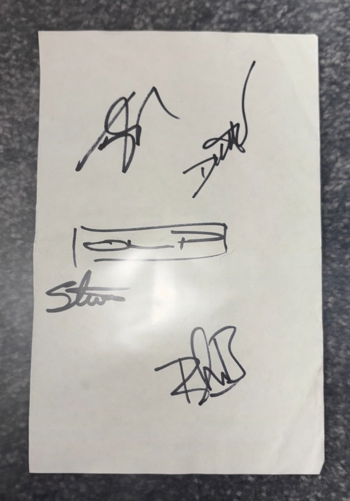 Our Lady Peace 4 Members Autographed Festival Printer Paper 2002