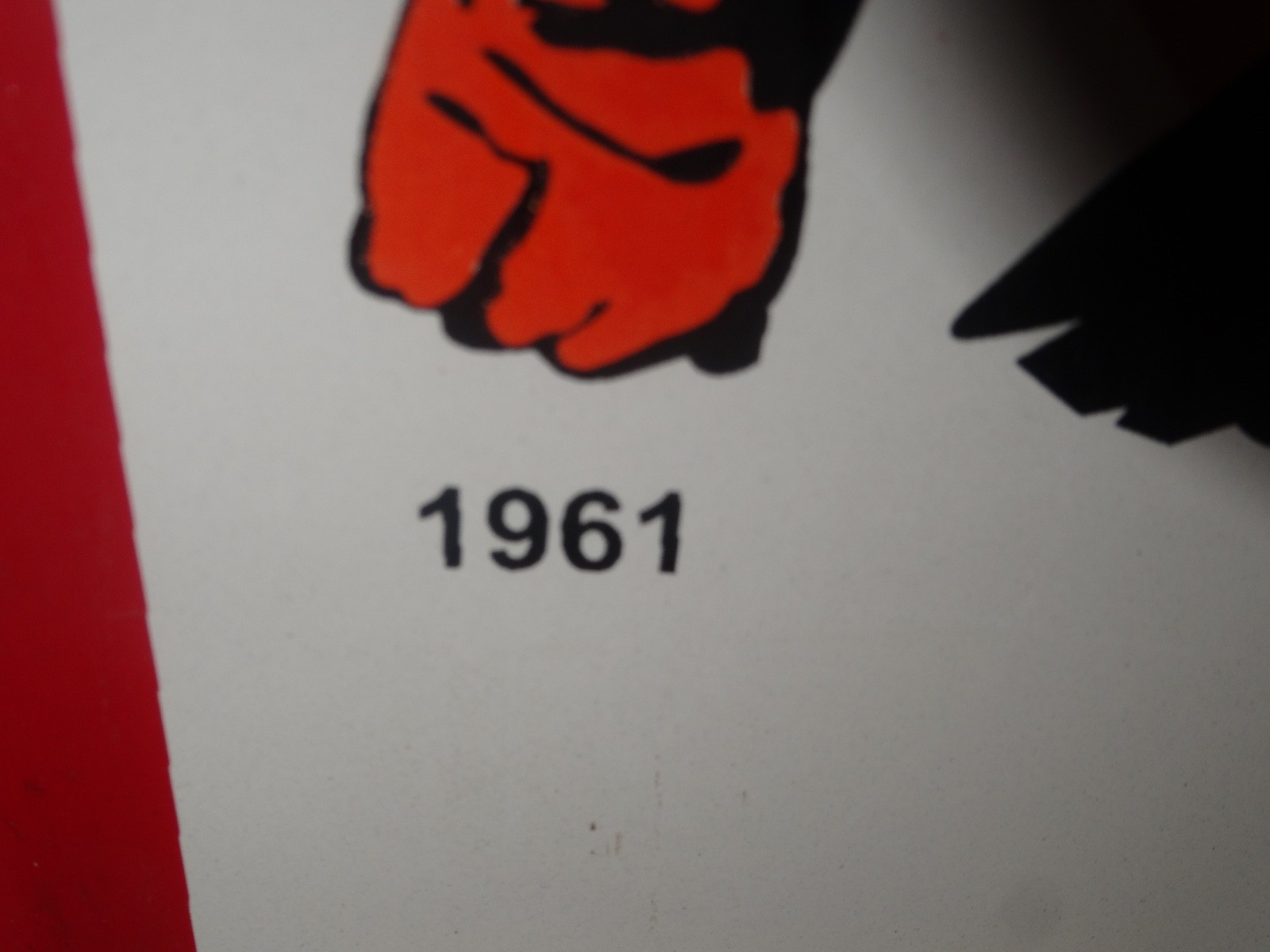 VINTAGE 1961 "ESSO CAT WOMAN RIDING TIGER" 18" PORCELAIN METAL GASOLINE OIL SIGN