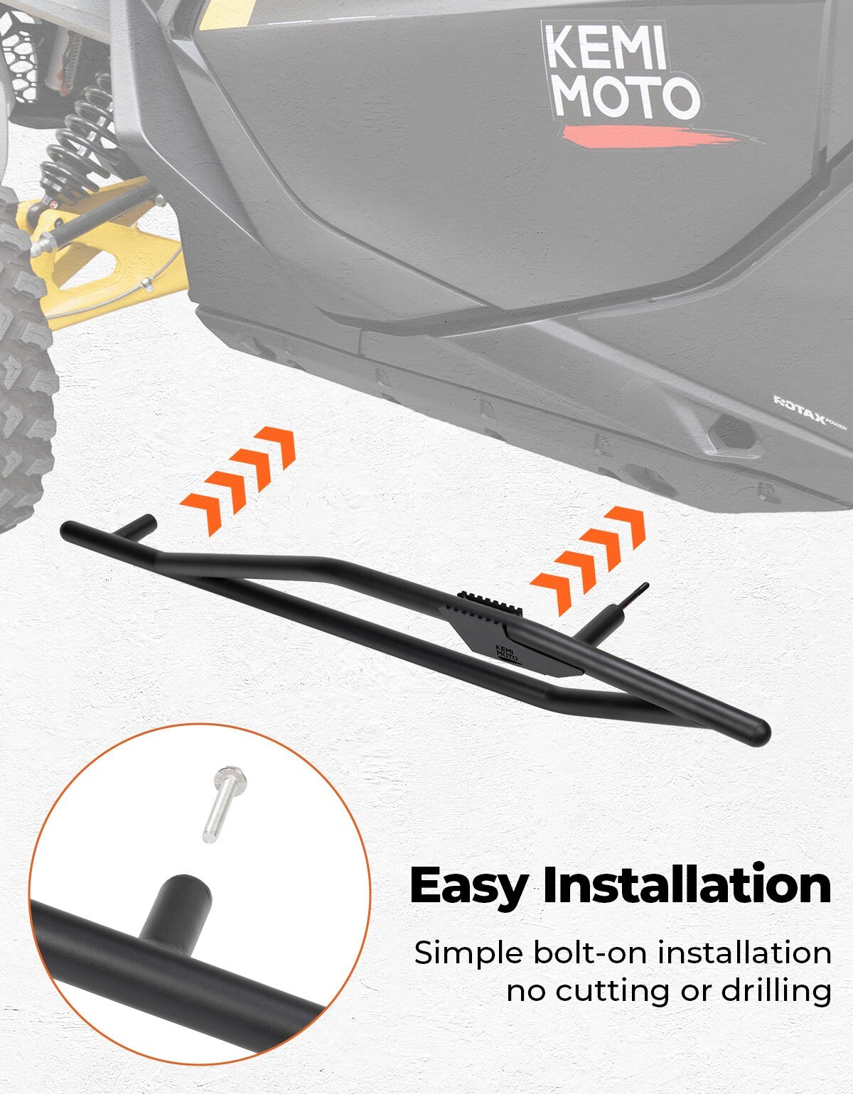 715007170 UTV Nerf Bars Rock Sliders Rocker Guards for Can Am Maverick R 2024+