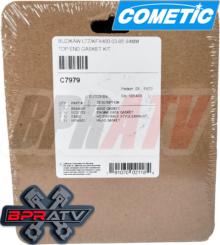 Suzuki LTZ400 LTZ 400 Cylinder Wiseco Piston Gasket Big Bore Top End Rebuild Kit