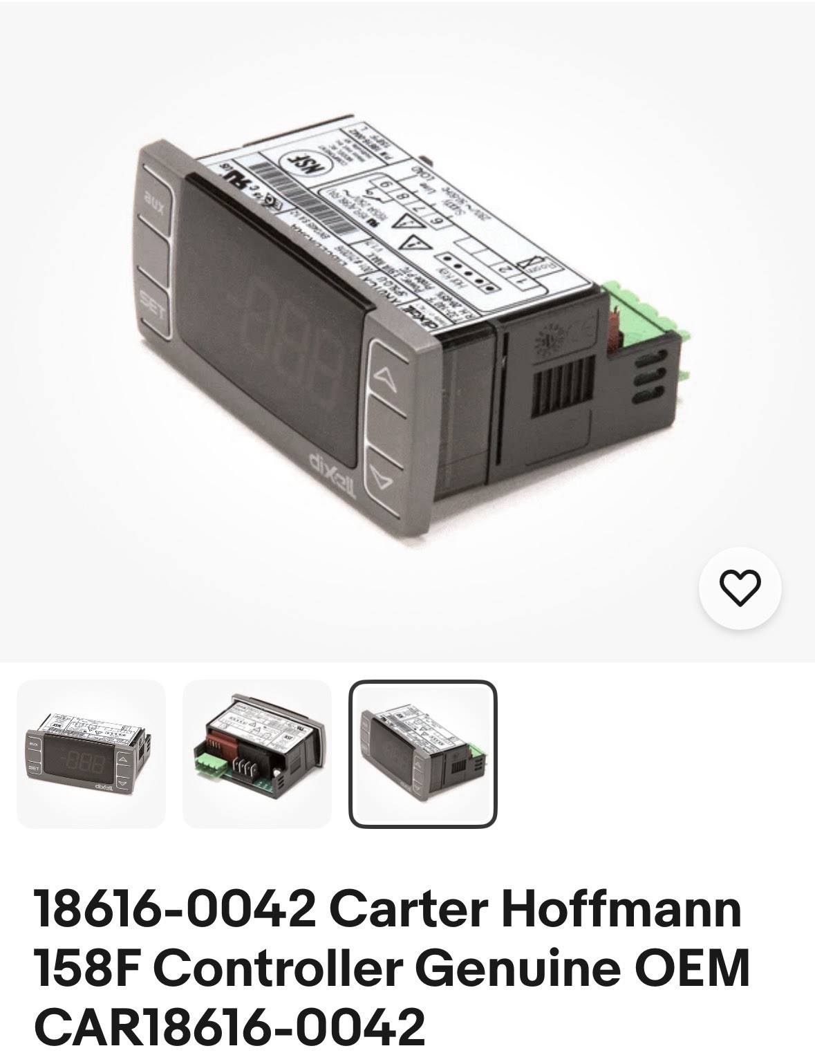 CARTER HOFFMAN 186160042 Controller I Have A 158, And A 208.