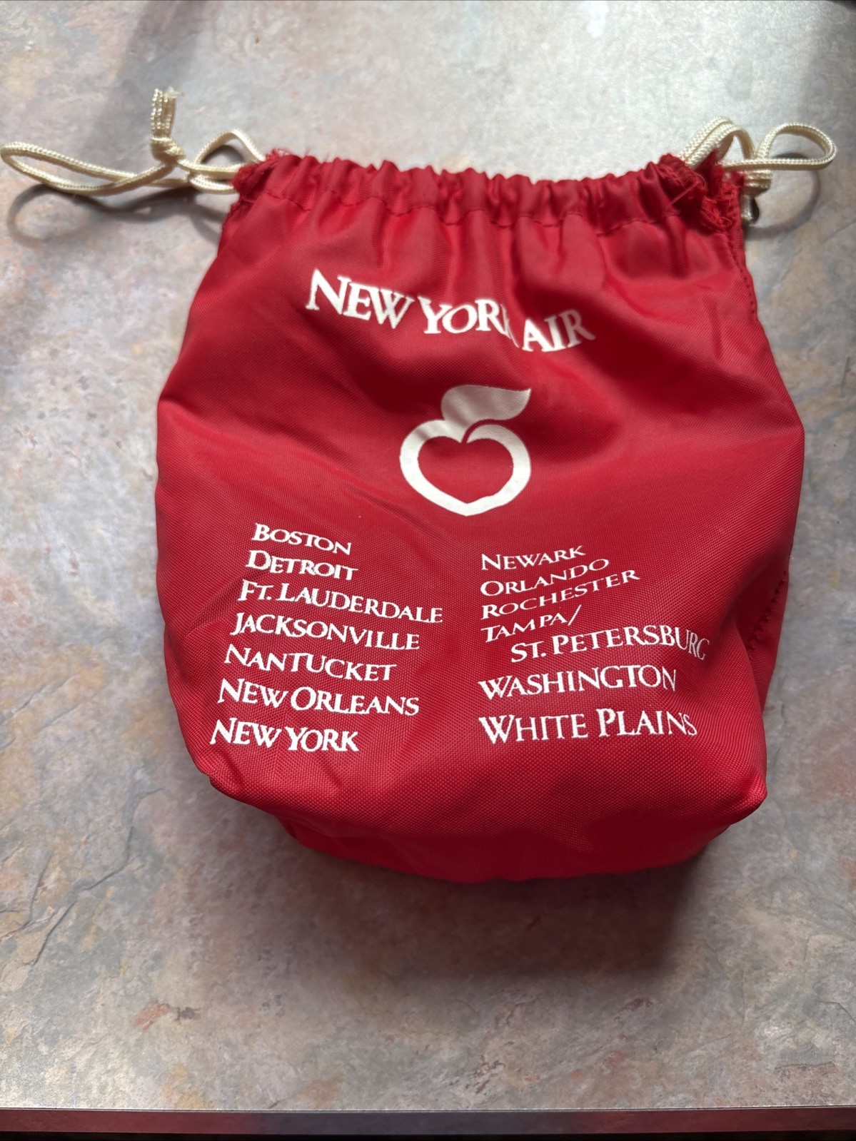 1980's The Flying Nosh New York Air Snack Bag/Pouch