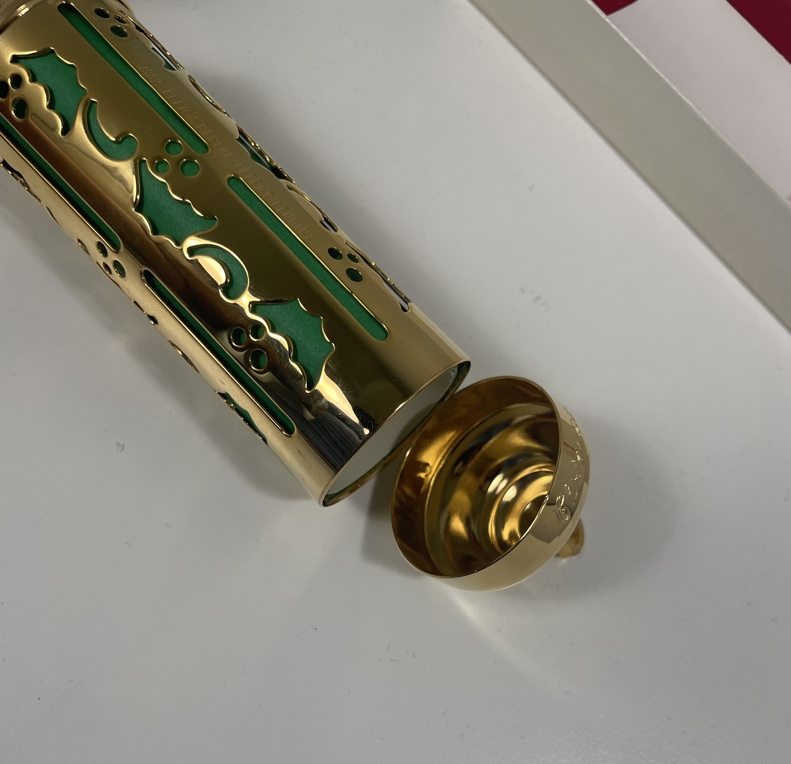 Vintage REED & BARTON Christmas memory ornament Gold-Plated Time Capsule 1982