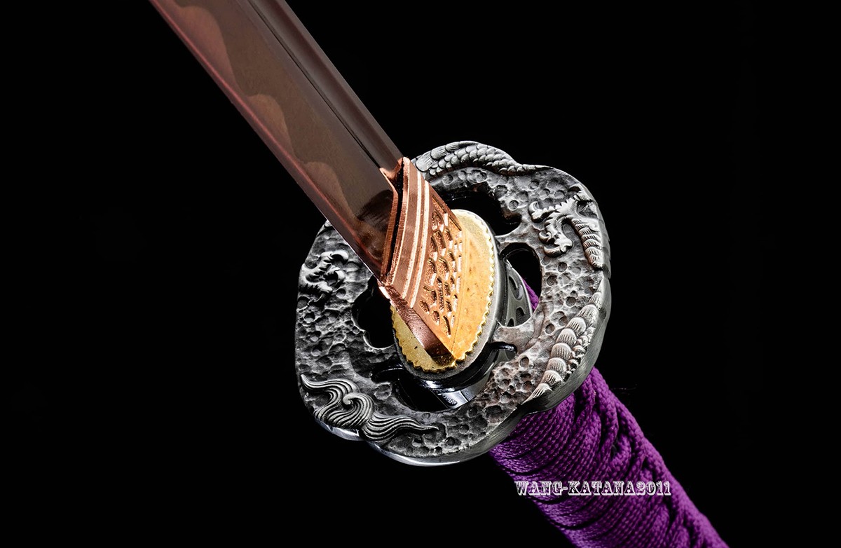 All Purple Battle Ready Sharp Deagon Japanese Samurai Katana Sword 1095Steel