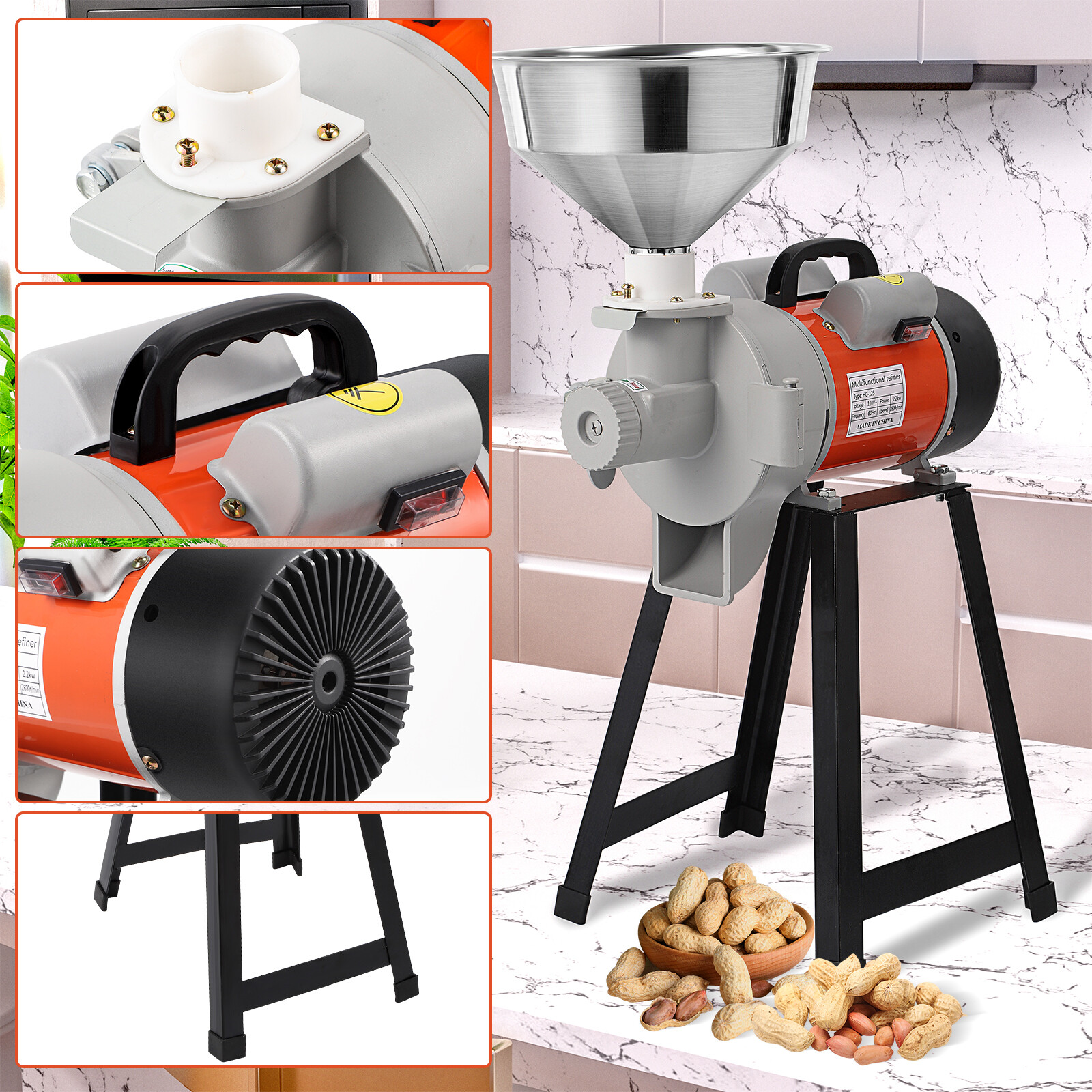 1500W Wet Electric Peanut Butter Machine Grinder Household Nut Maker Grinding