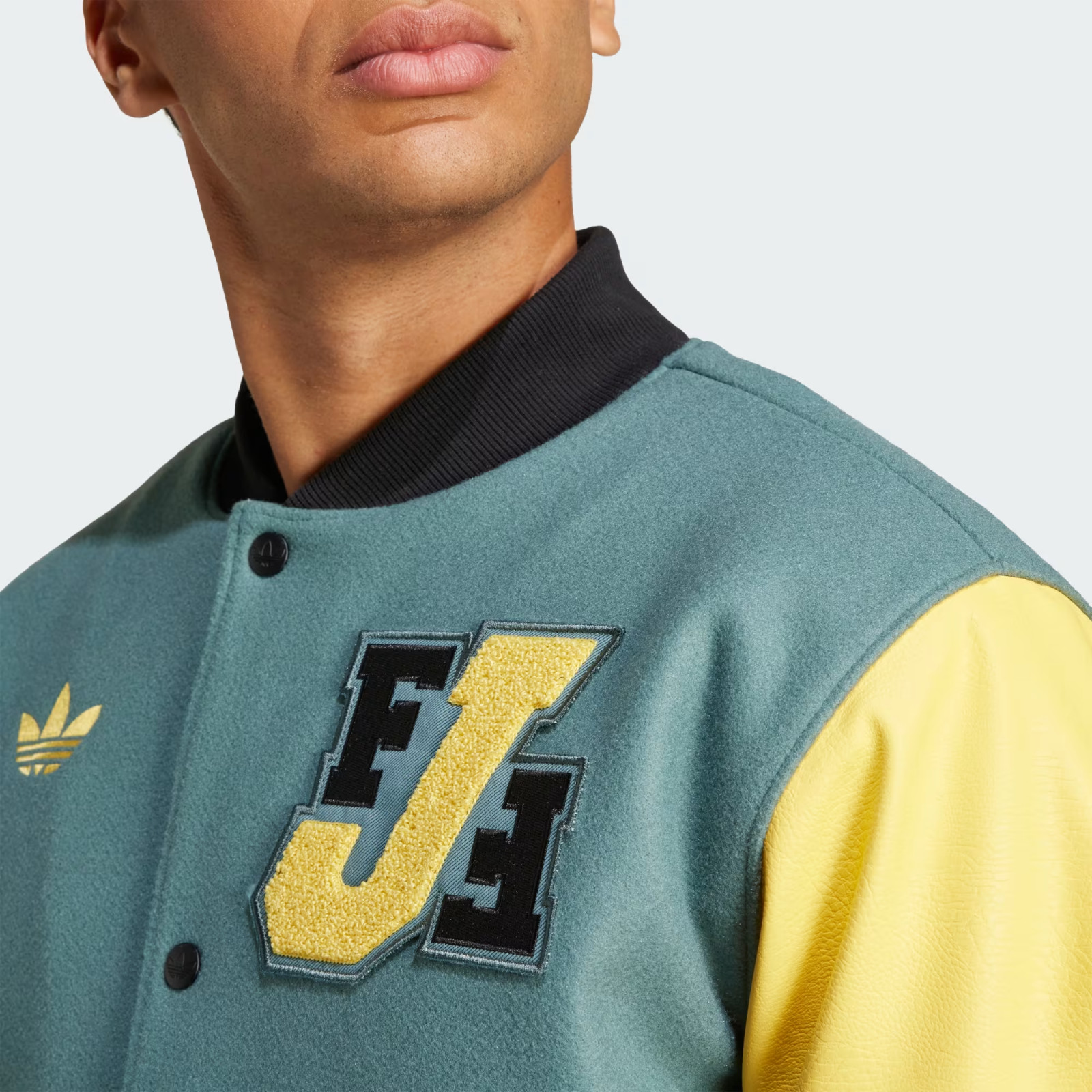 Adidas Jamaica Football Federation VRCT Varsity Jacket Green Yellow JE5329