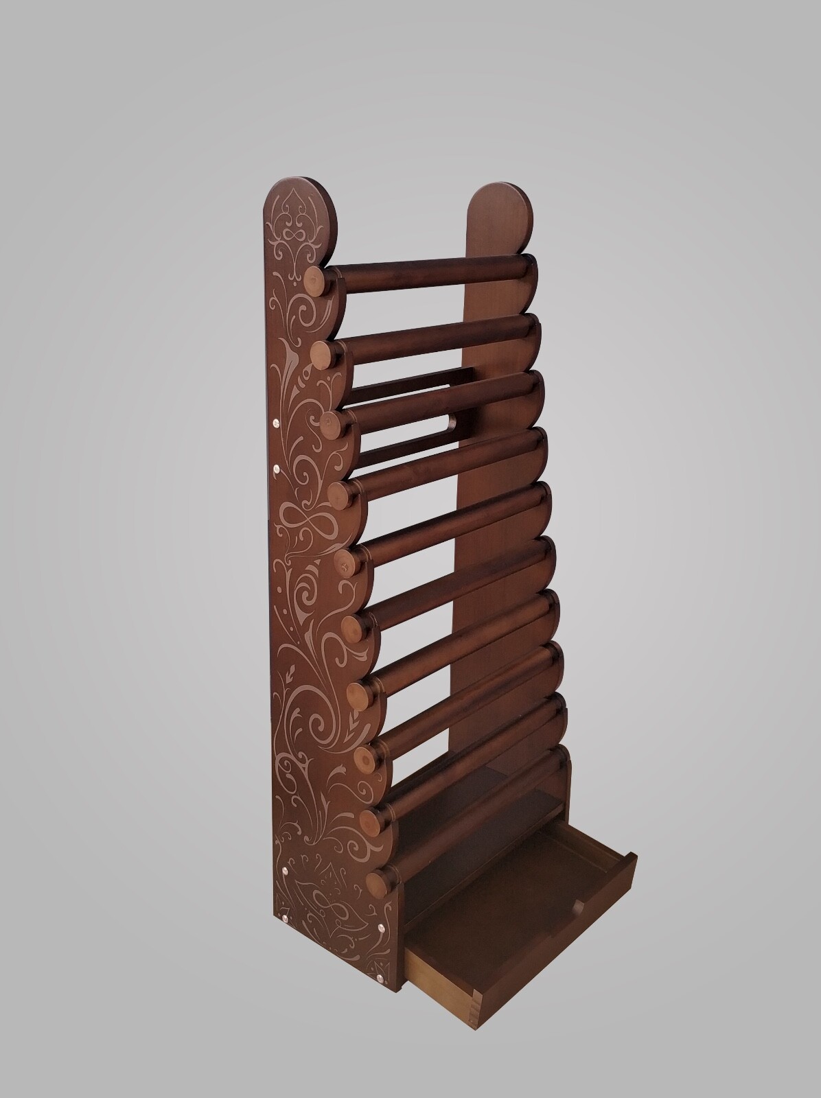 Giant 10 Tier Dark Wood Bracelet & Bangles Display Stand Holder +Free Shipping