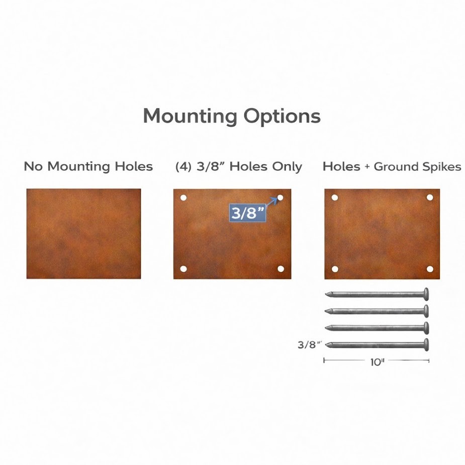 Metal Garden Sculpture Outdoor Yard Art Rusted Steel Modern Lawn Decor 30in