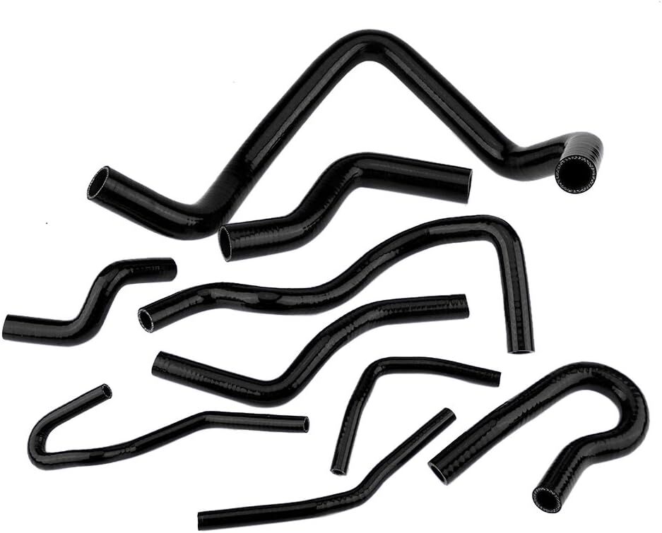 Silicone Radiator Heater Hose Kit For Honda Civic D15 D16 EG EK 1992-2000 Black